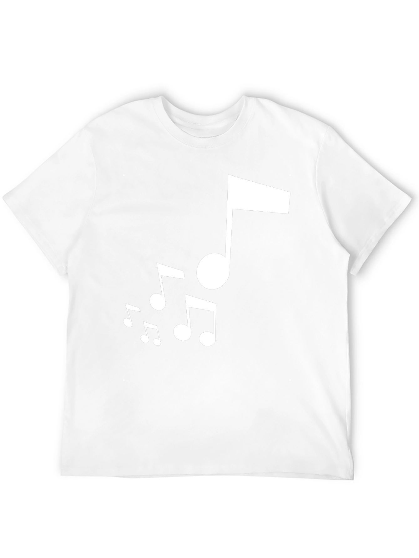 Musical Notes Graphic Black T-Shirt