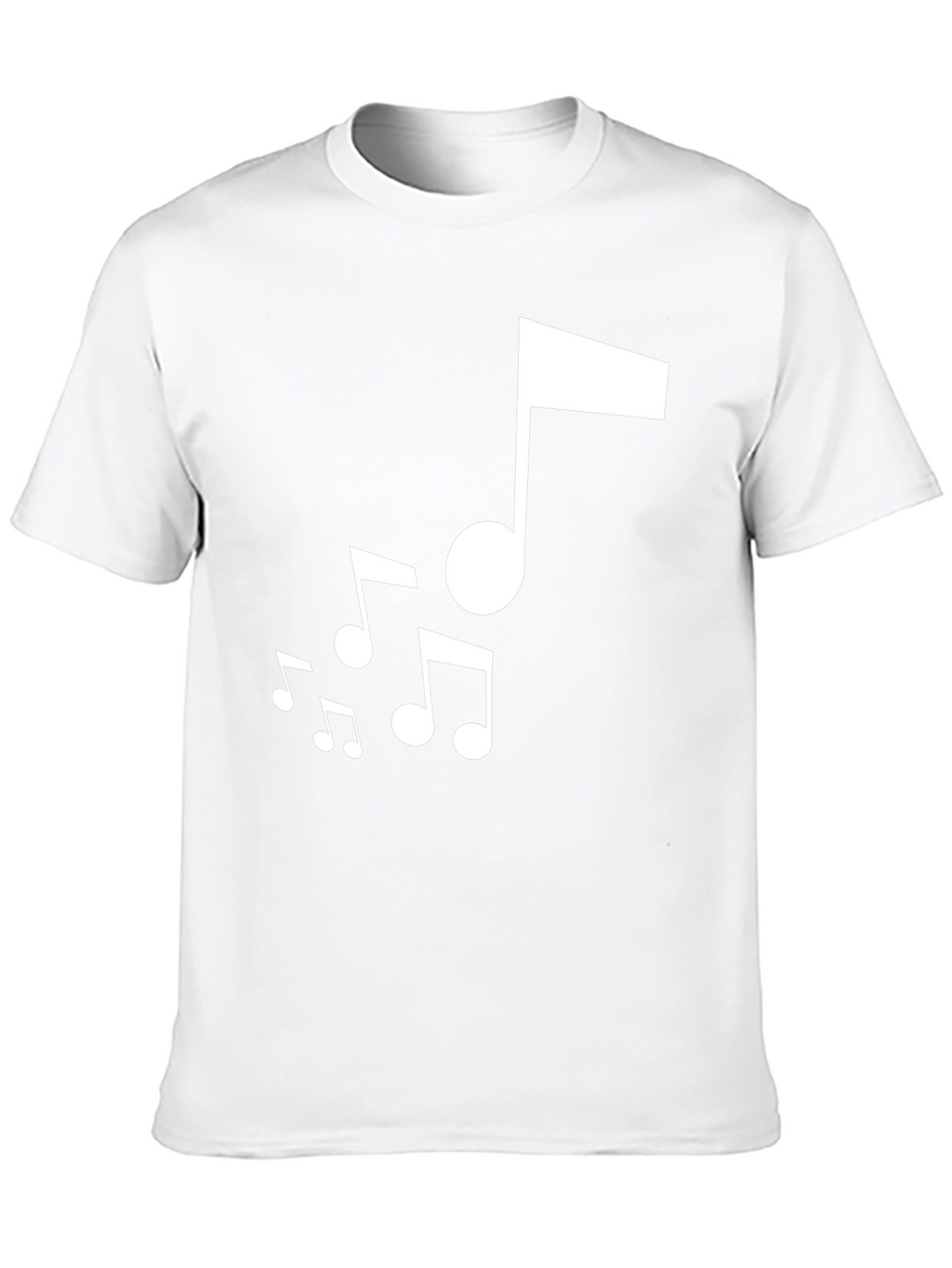 Musical Notes Graphic Black T-Shirt