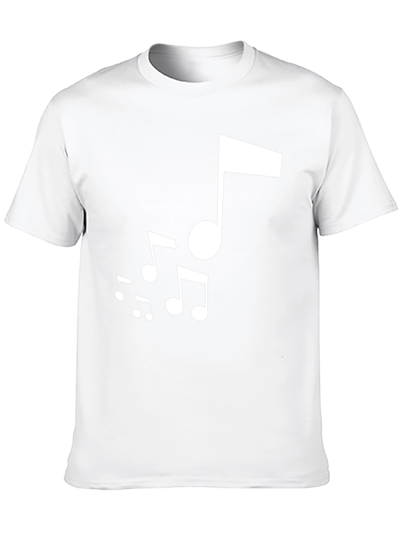 Musical Notes Graphic Black T-Shirt
