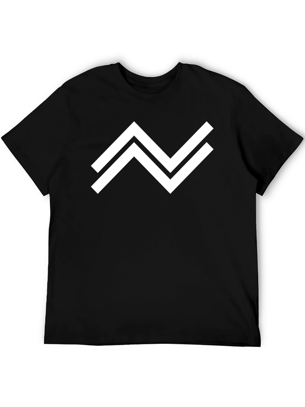 Modern Geometric Graphic Tee - Black Casual Shirt