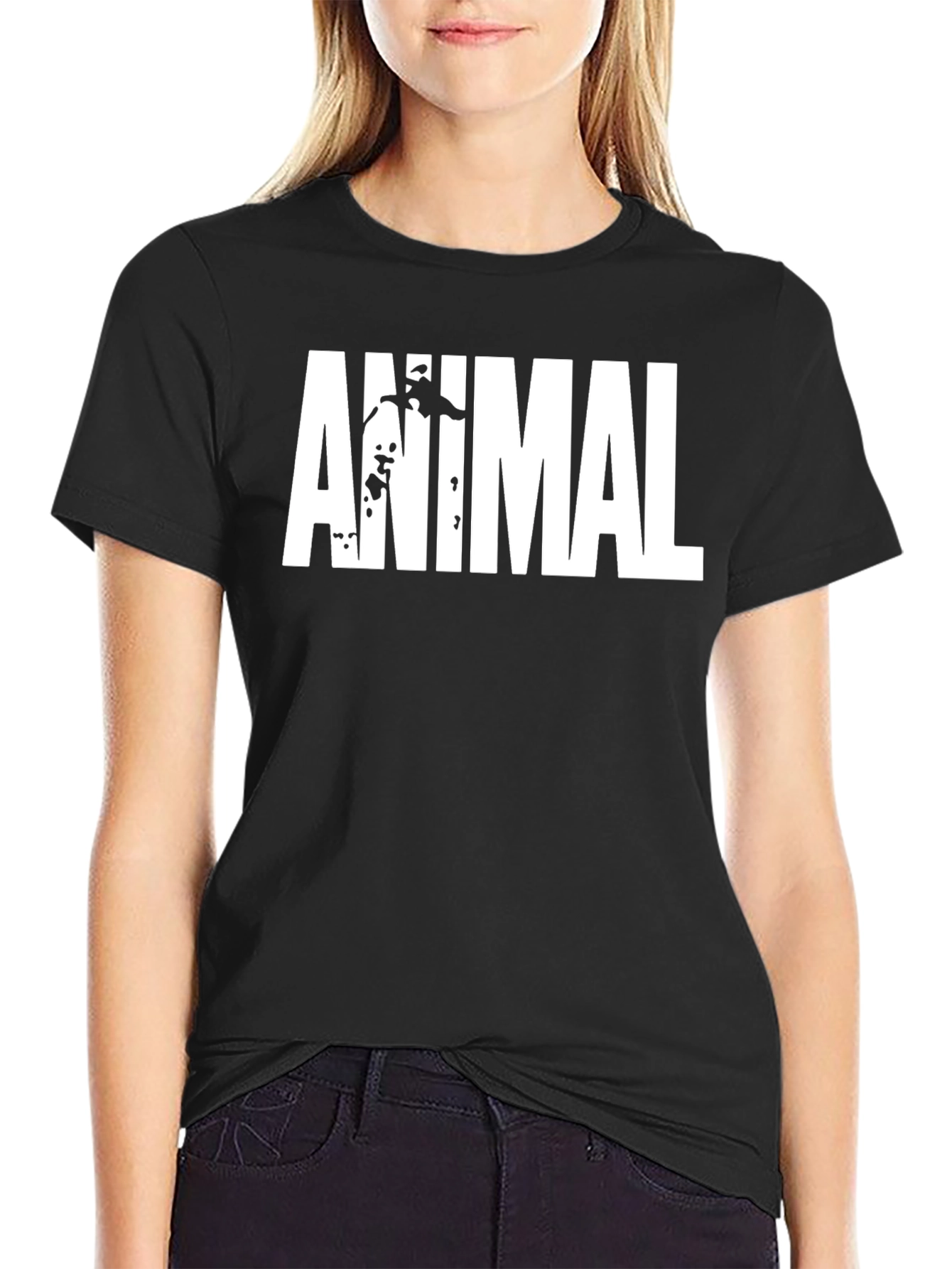 Animal T-Shirt - Black Bold Graphic Tee