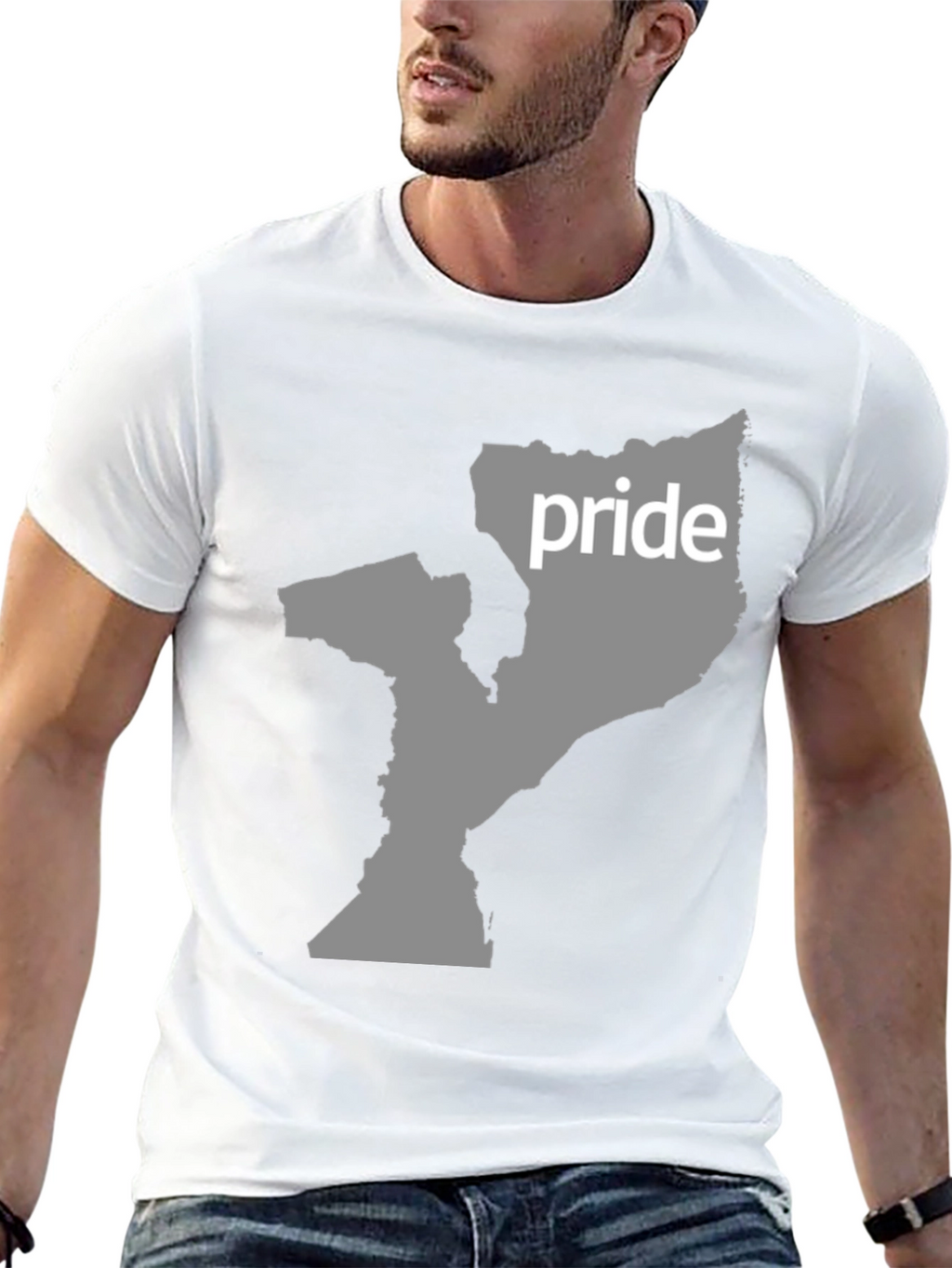 Pride Mozambique Map Graphic T-Shirt
