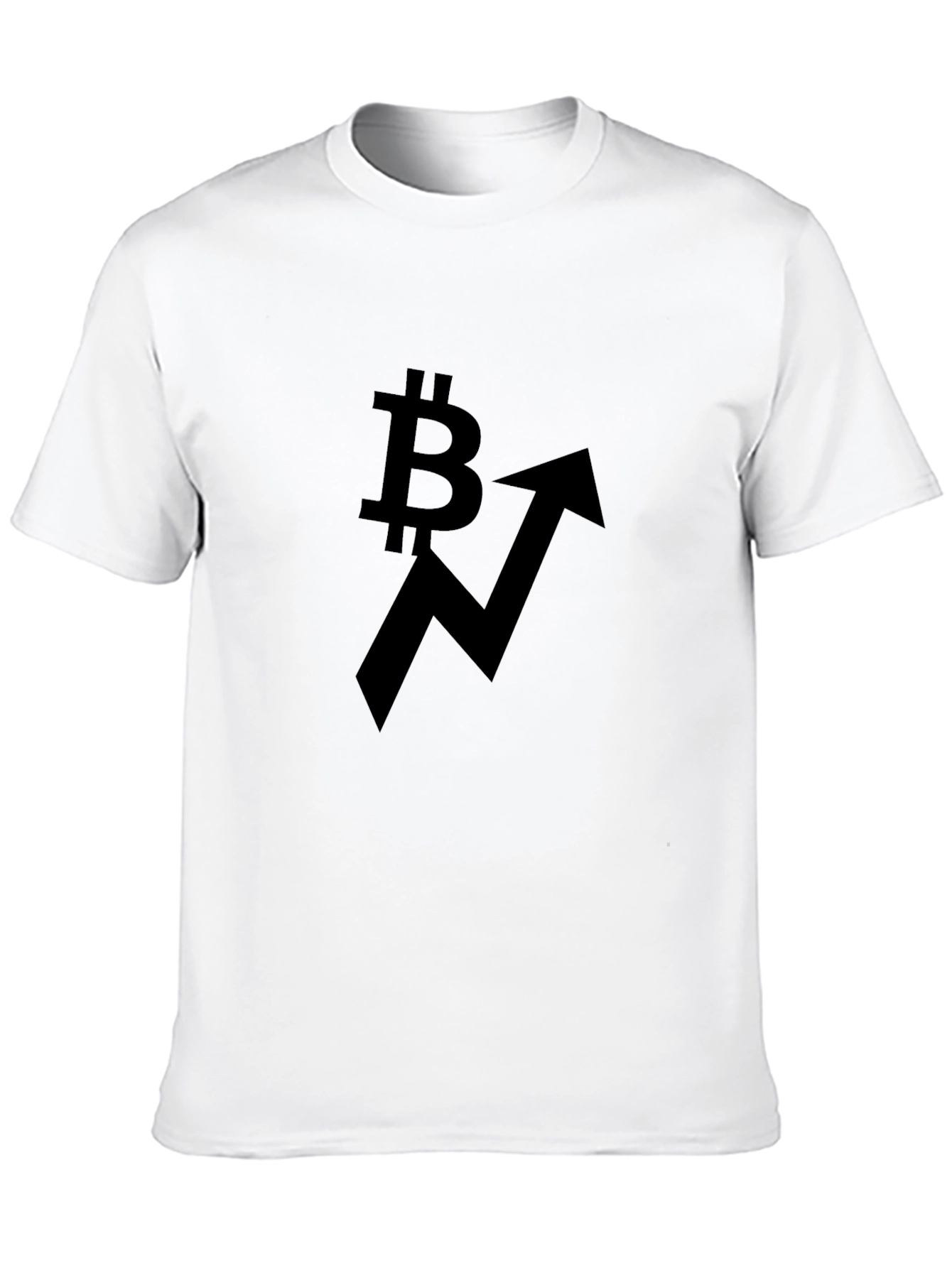 Bitcoin Upward Trend Black T-Shirt