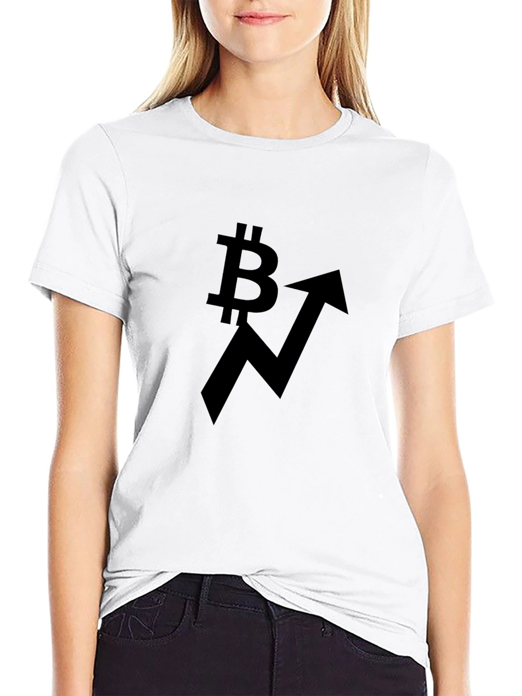 Bitcoin Upward Trend Black T-Shirt