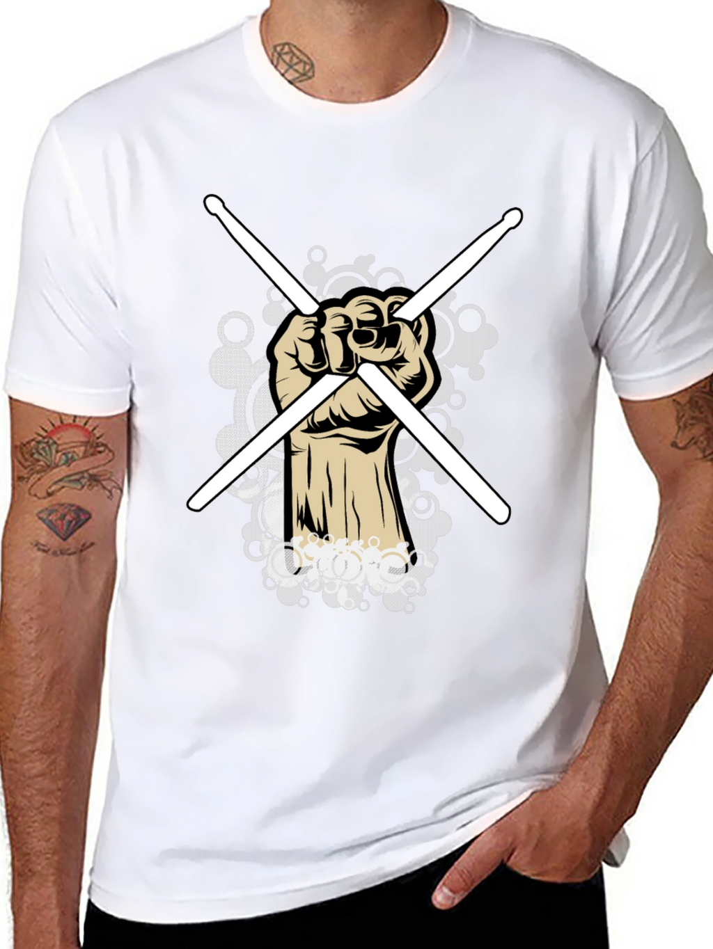 Drummer Fist T-Shirt - Rock and Roll Style