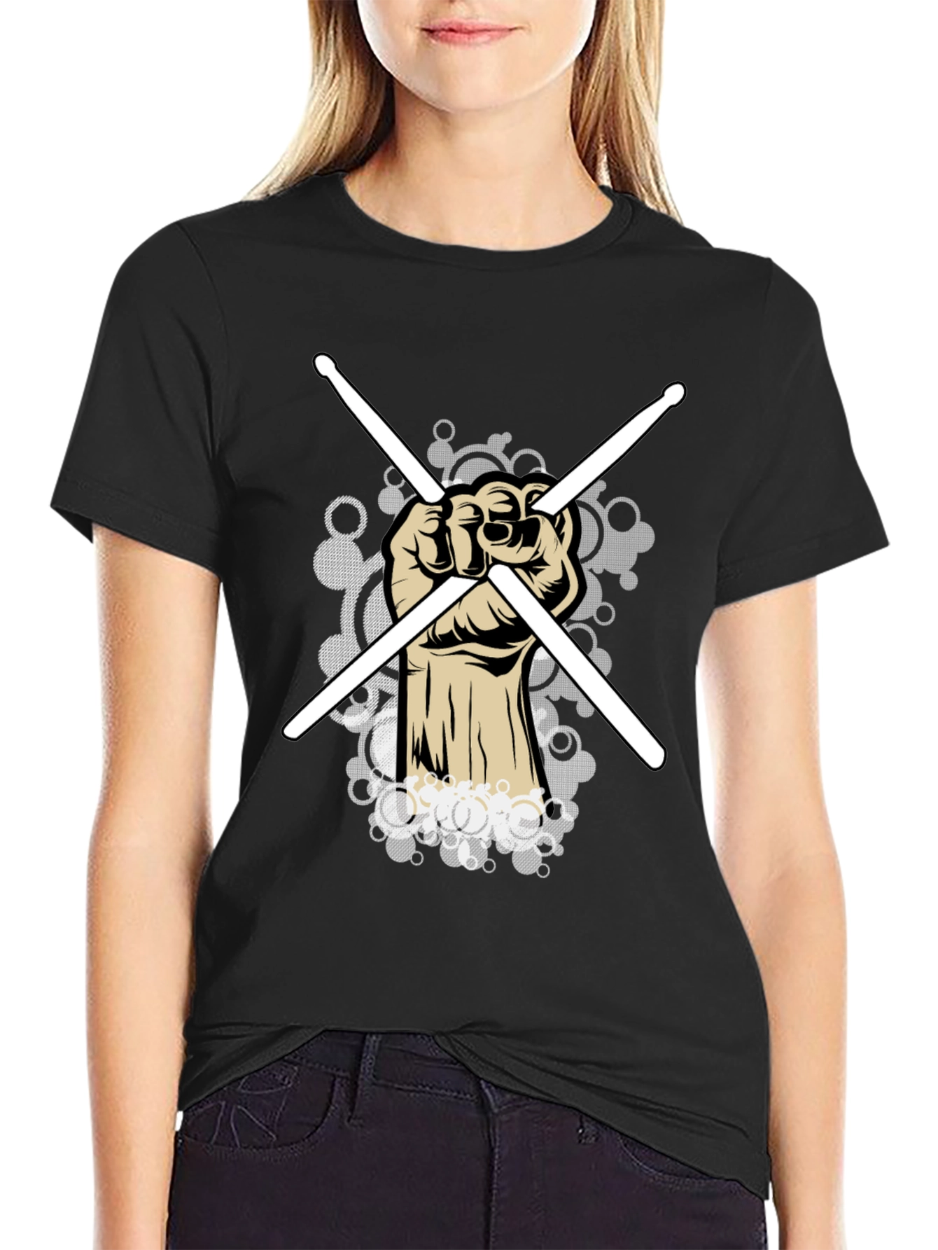 Drummer Fist T-Shirt - Rock and Roll Style
