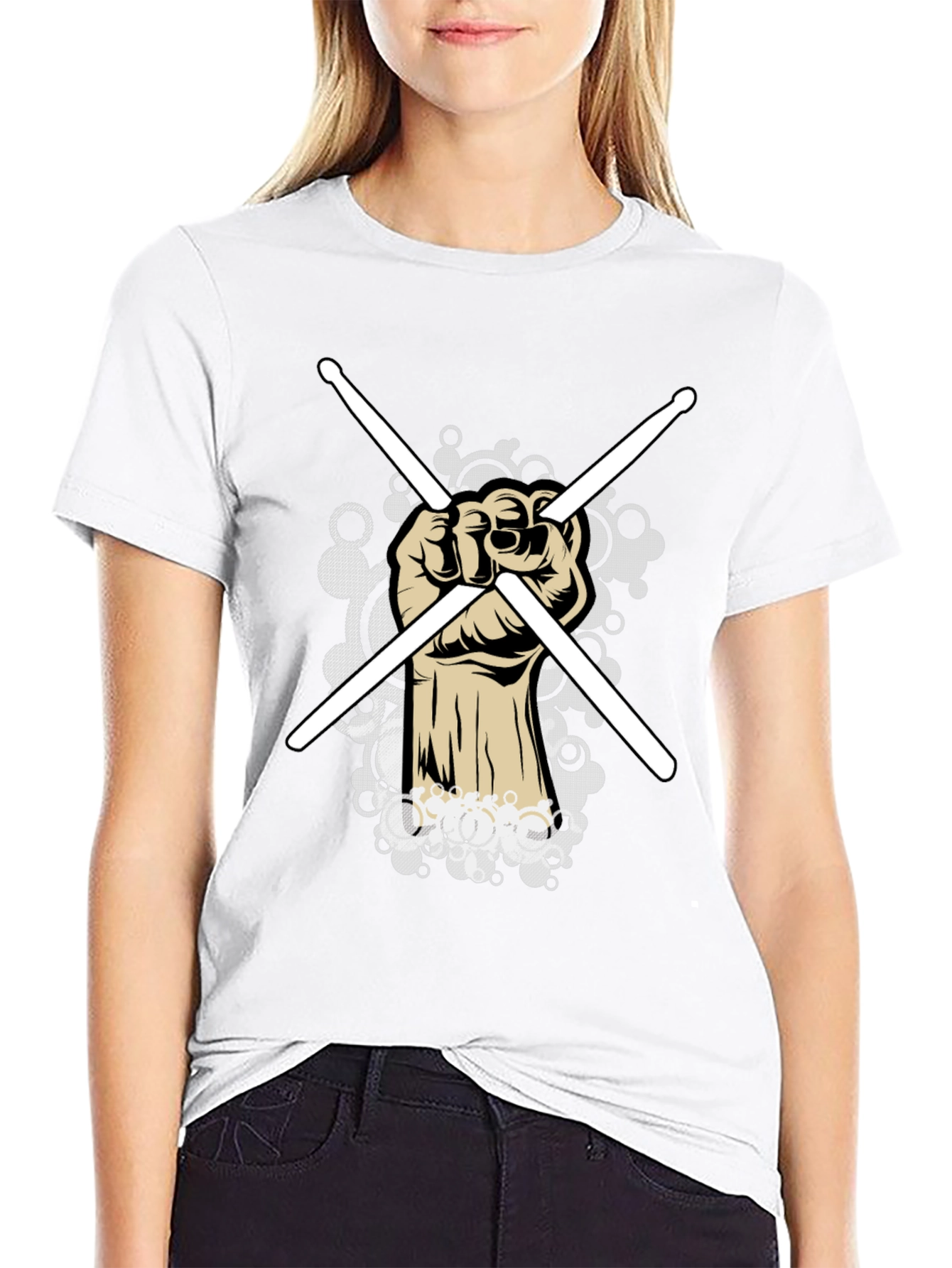 Drummer Fist T-Shirt - Rock and Roll Style
