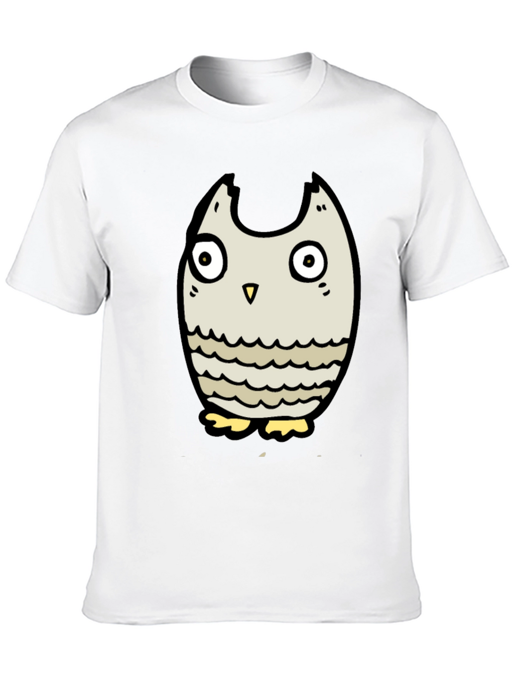 Black Owl Graphic Tee - Mens Cartoon Owl T-Shirt