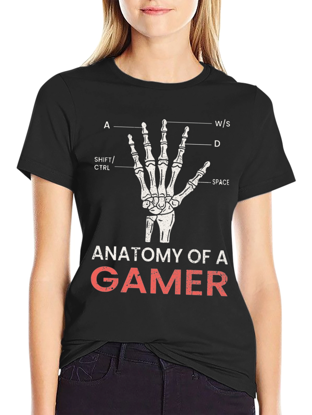 Anatomy of a Gamer Black T-Shirt