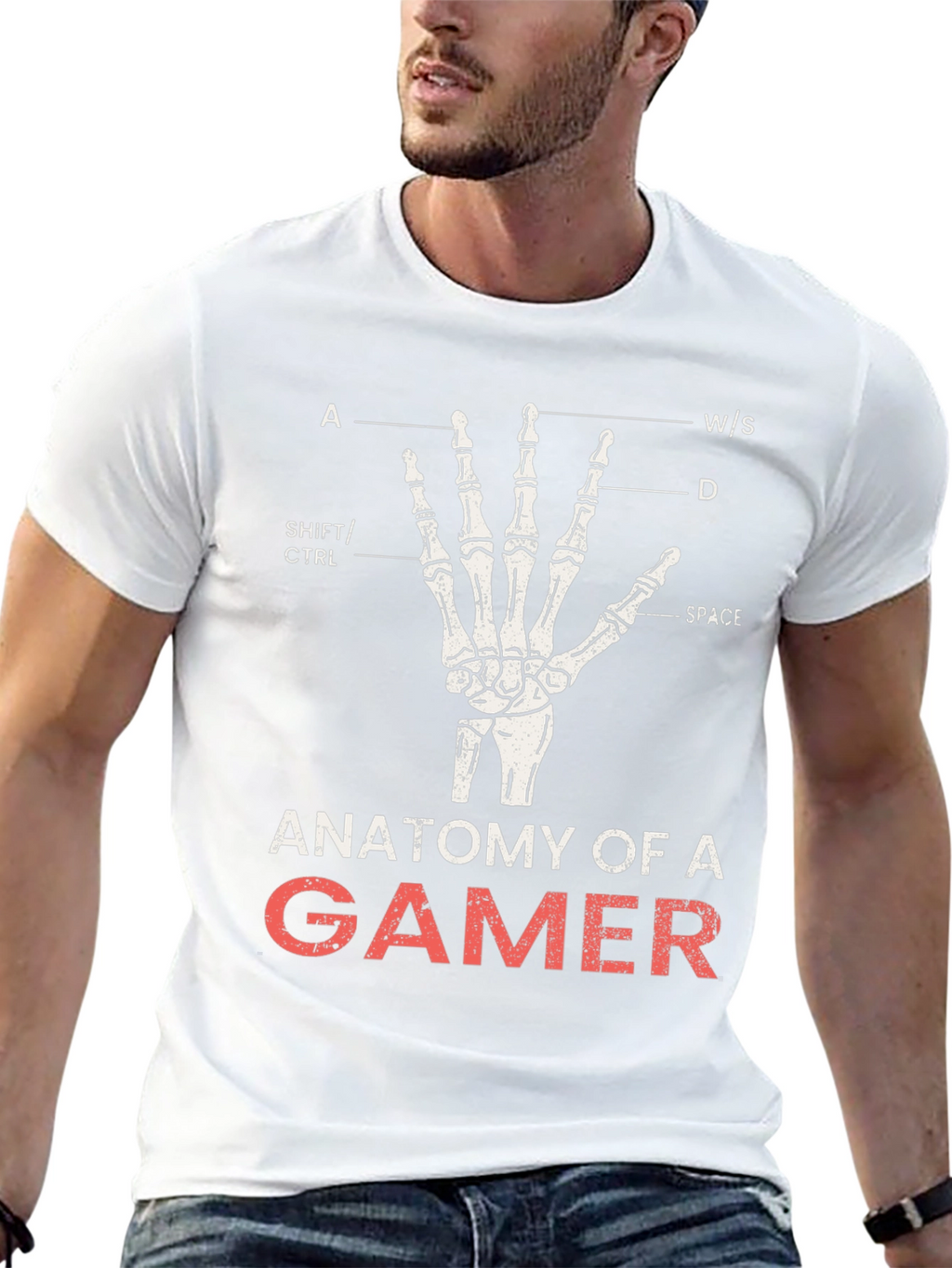 Anatomy of a Gamer Black T-Shirt