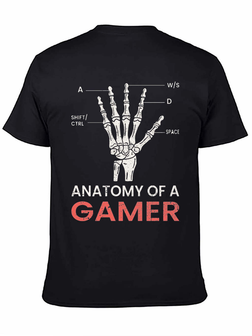 Anatomy of a Gamer Black T-Shirt