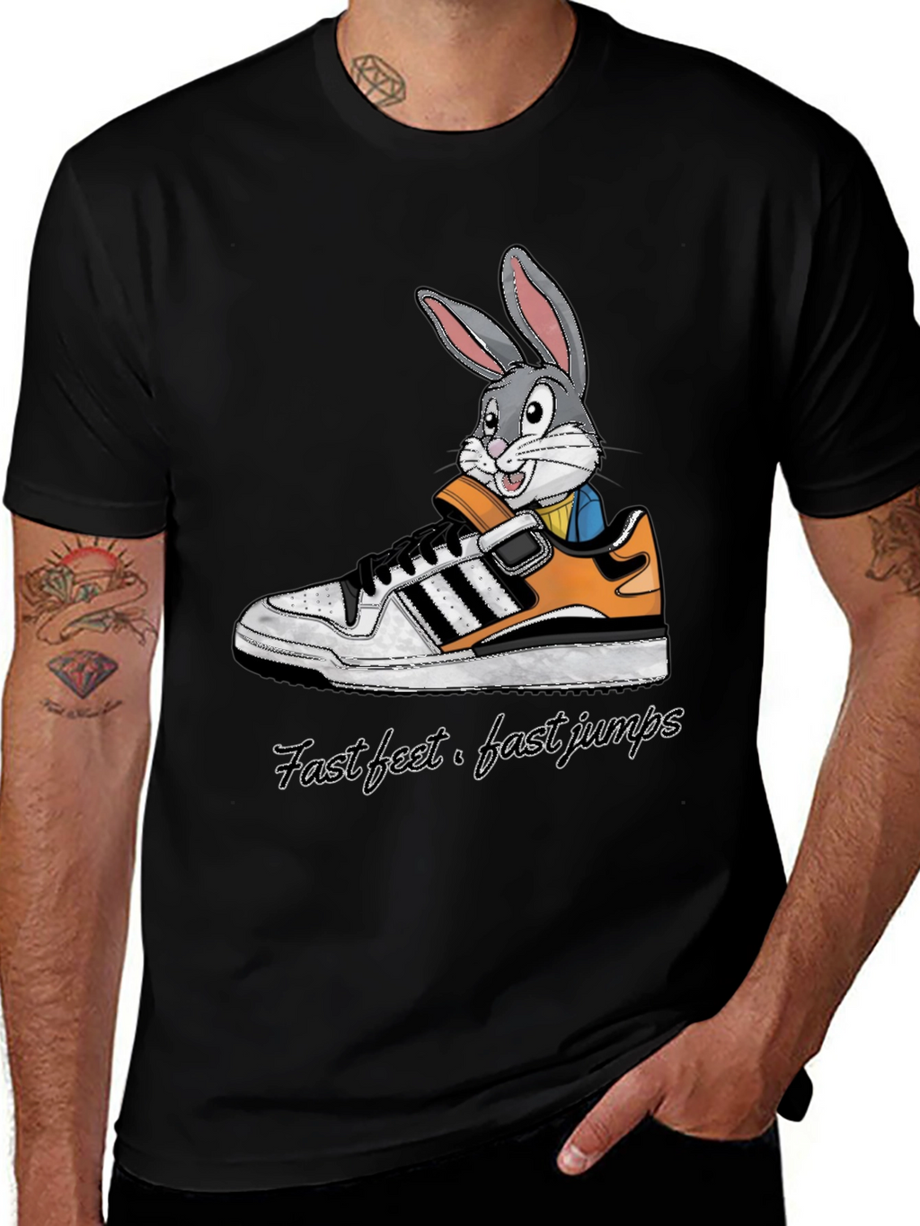 Cartoon Bunny in Sneaker T-Shirt