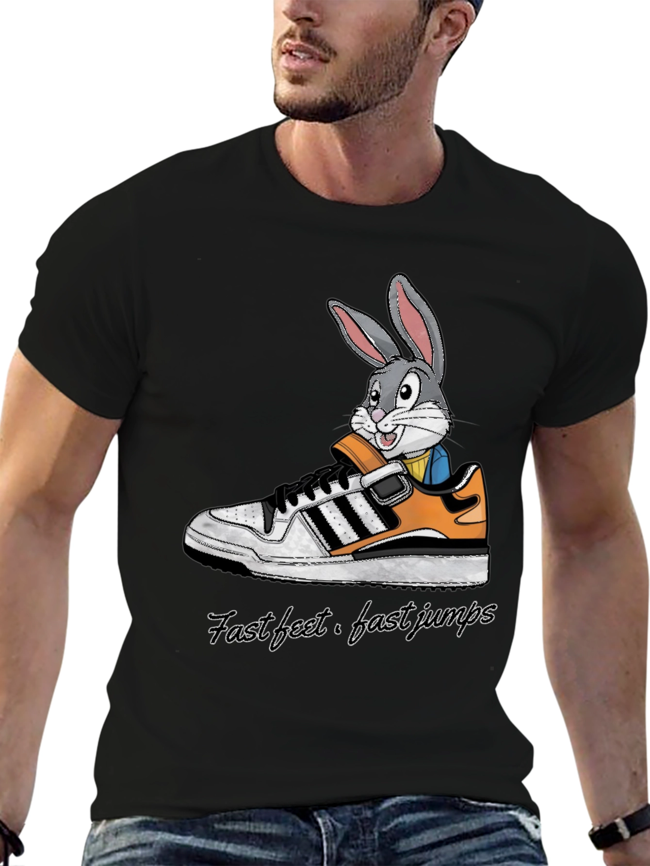 Cartoon Bunny in Sneaker T-Shirt