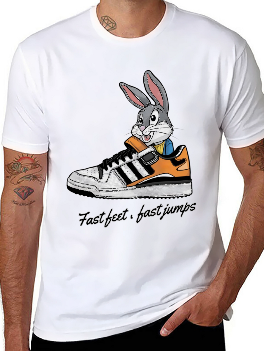 Cartoon Bunny in Sneaker T-Shirt