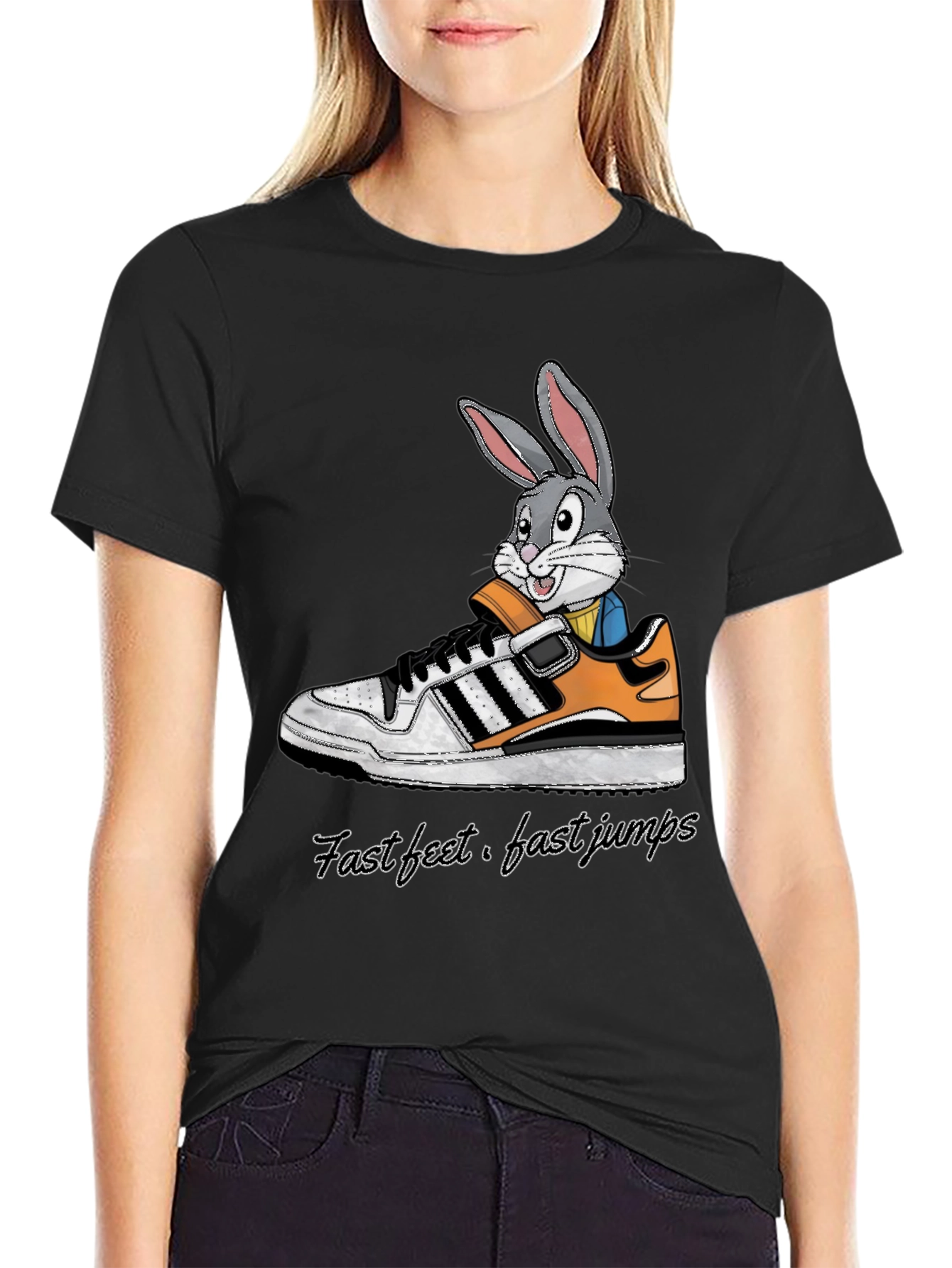 Cartoon Bunny in Sneaker T-Shirt