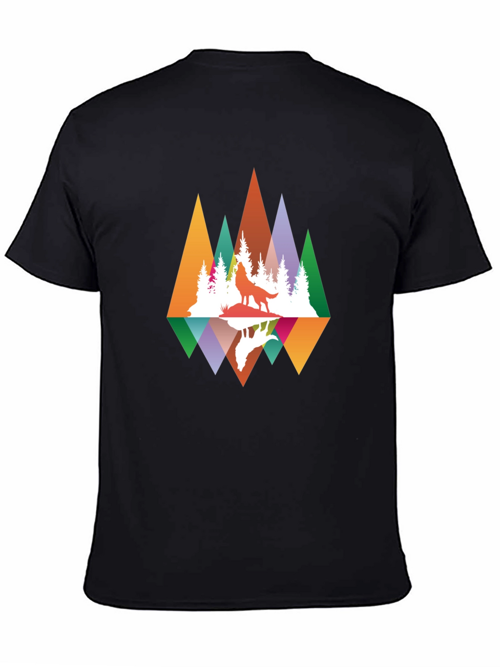 Wolf Reflection Graphic Tee - Nature Inspired Design