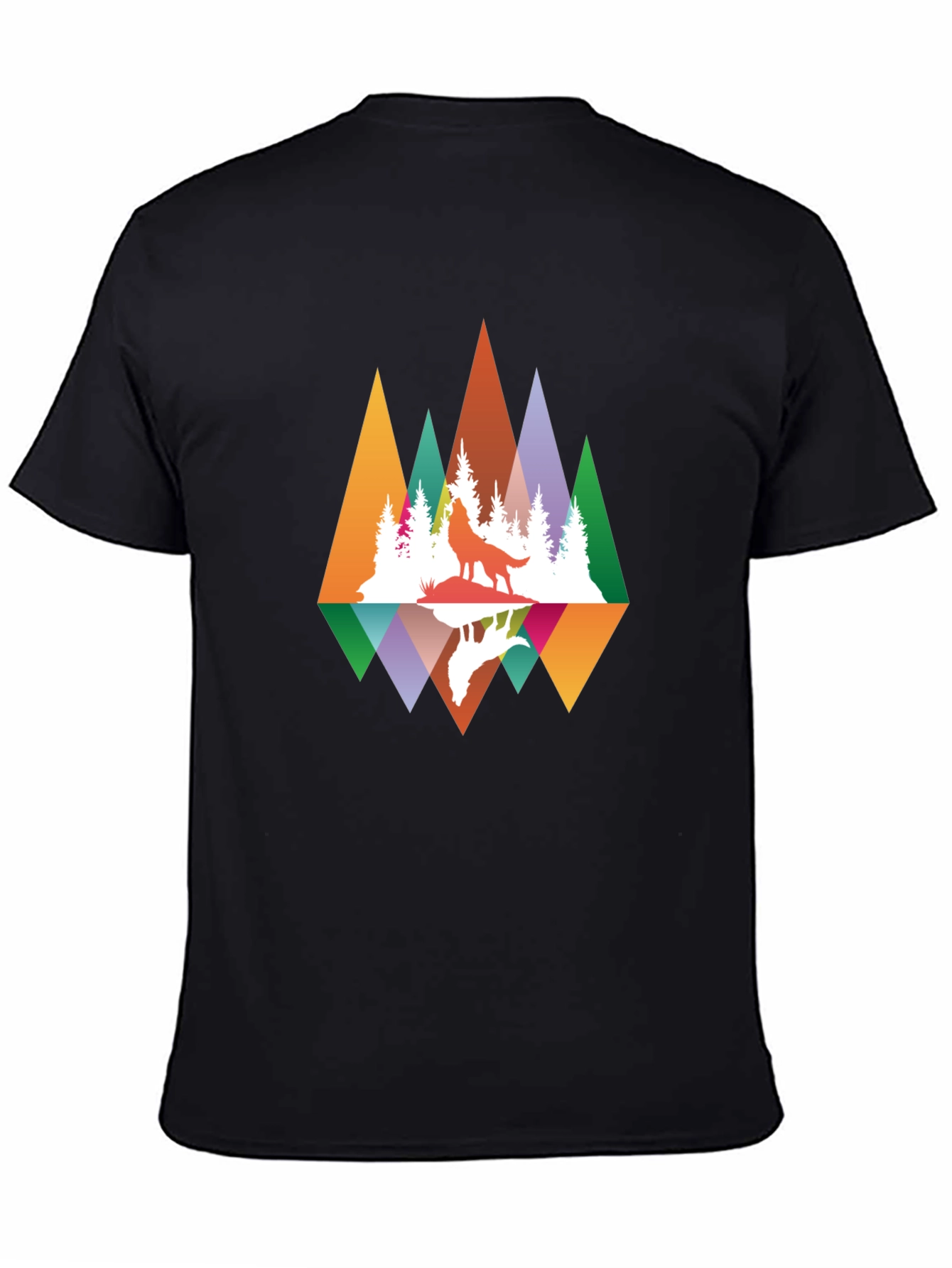 Wolf Reflection Graphic Tee - Nature Inspired Design
