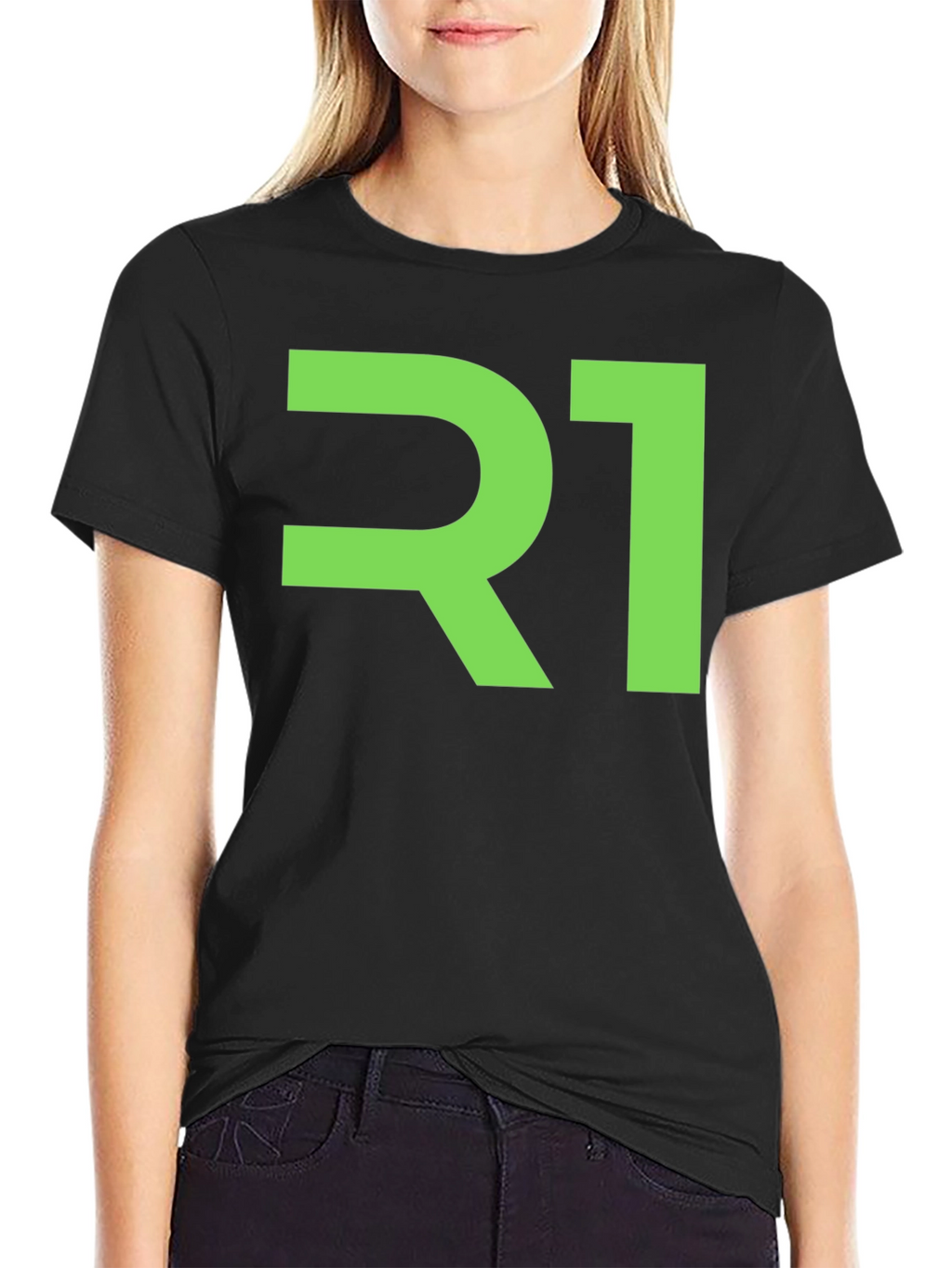 R1 Graphic Tee - Black Cotton Blend