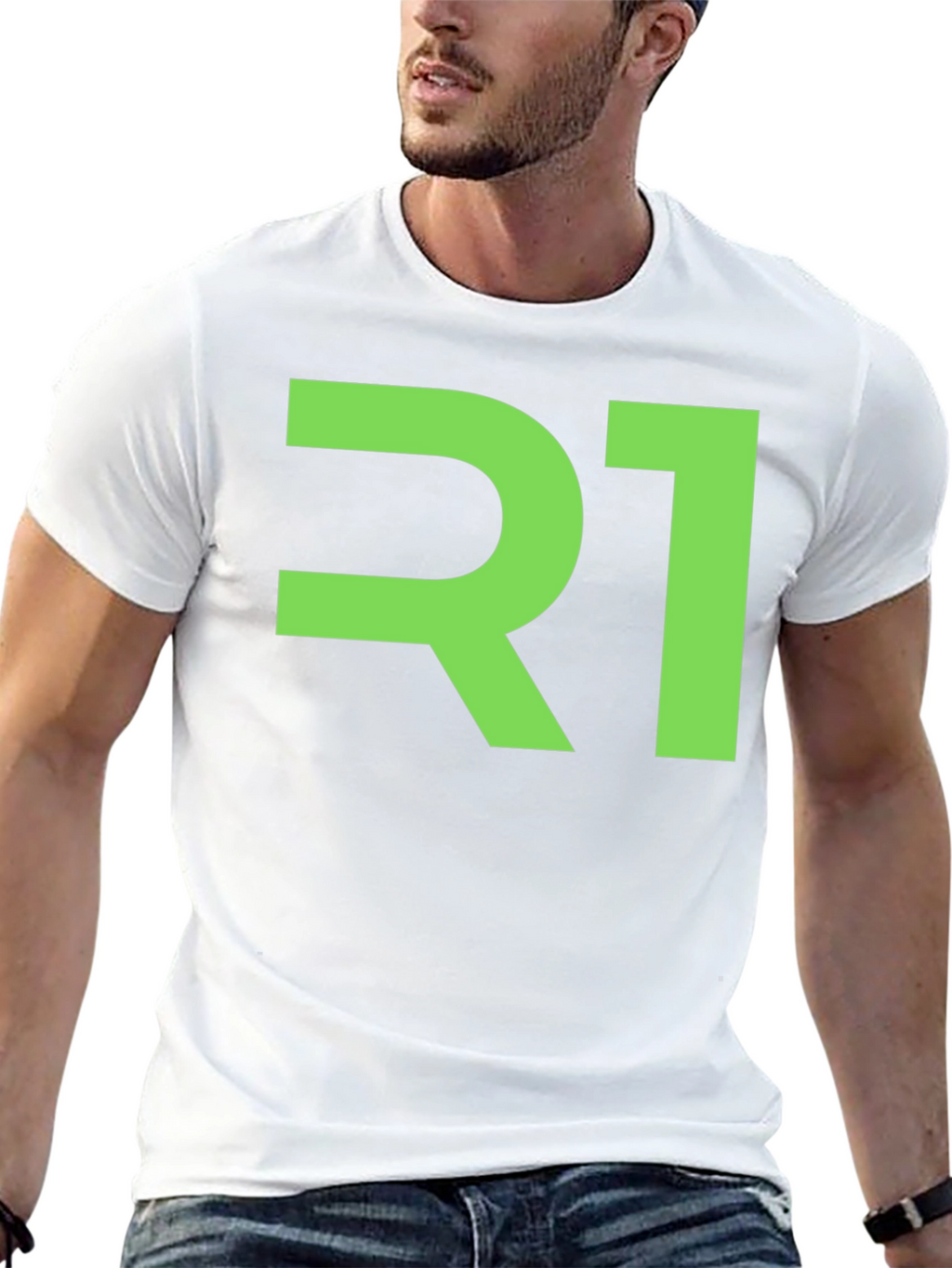 R1 Graphic Tee - Black Cotton Blend