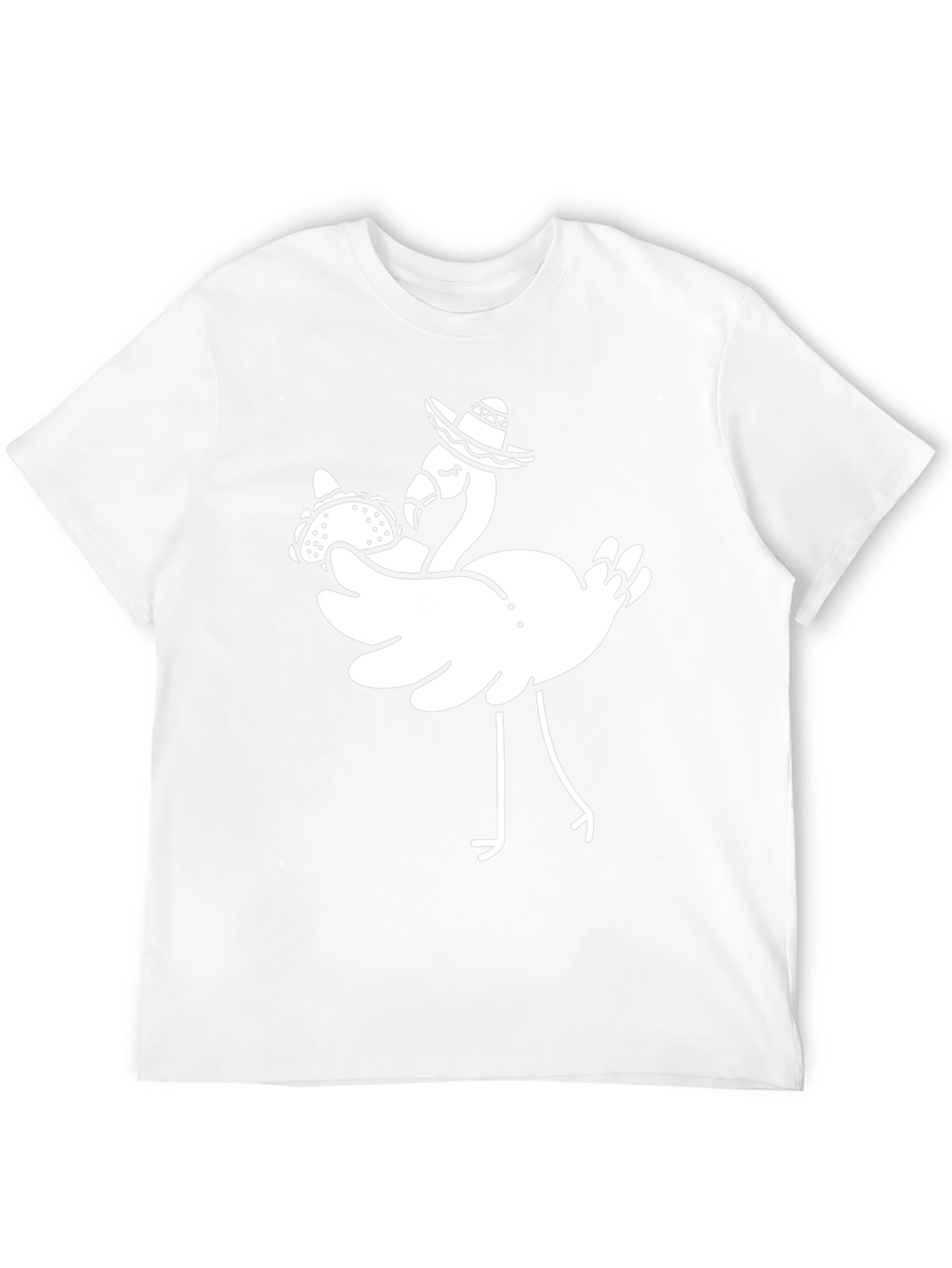 Flamingo Taco Sombrero Graphic Tee - Black