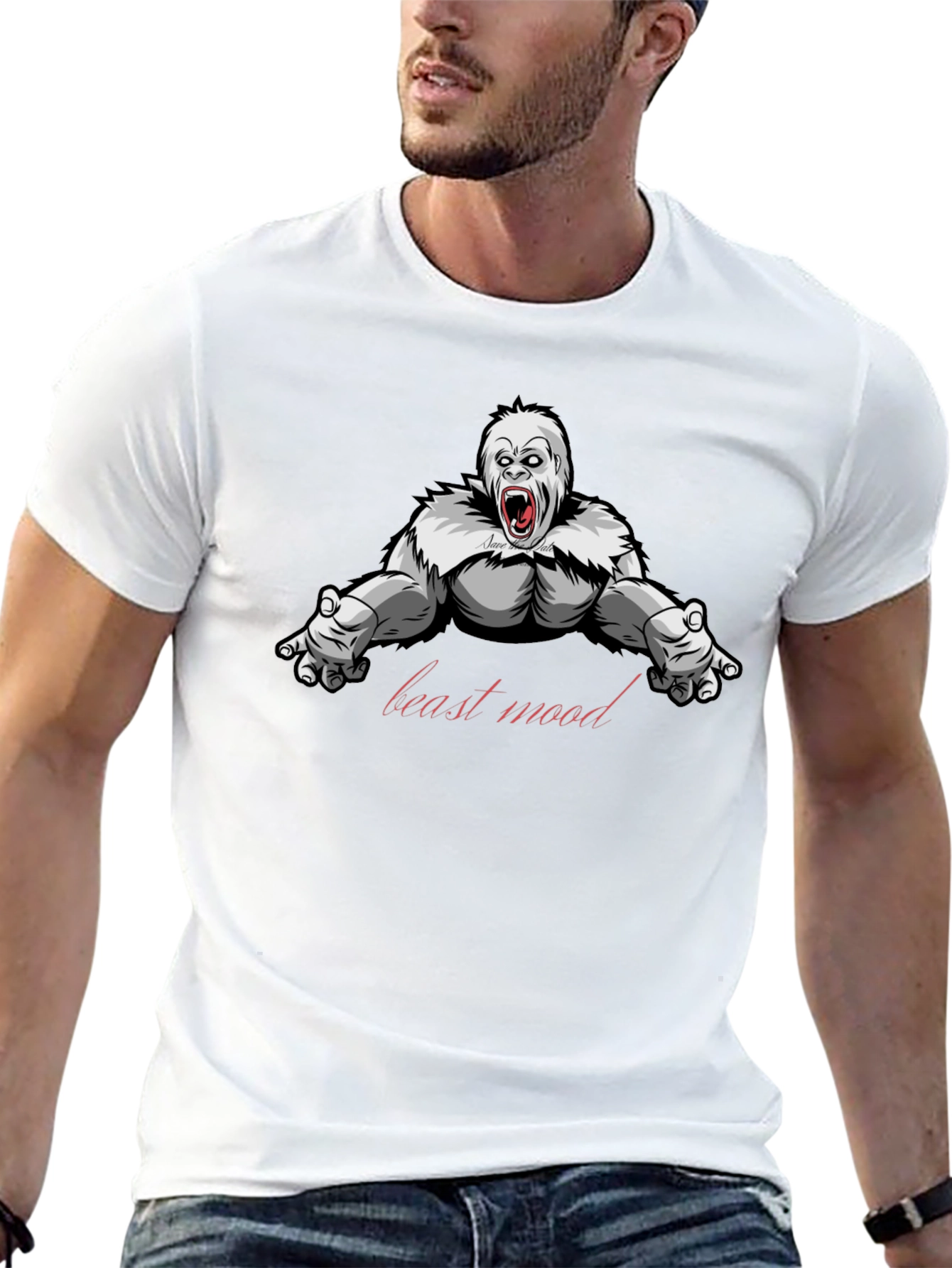 Beast Mode Gorilla Graphic T-Shirt