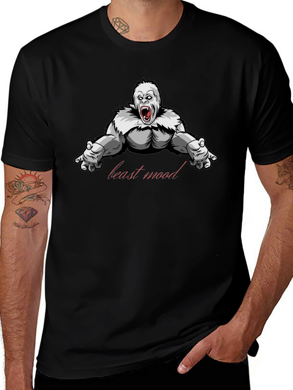 Beast Mode Gorilla Graphic T-Shirt