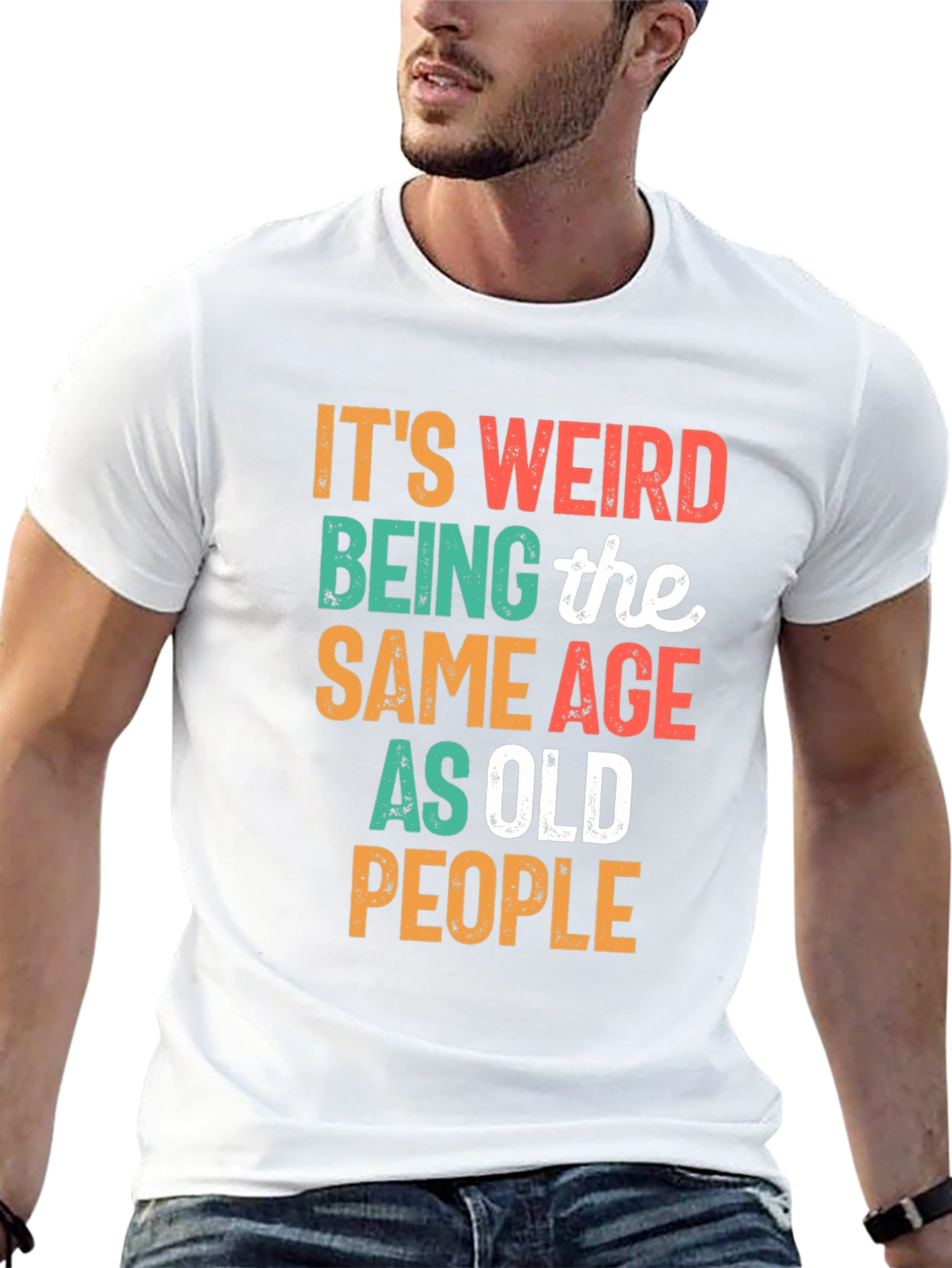 Funny Age Humor Black Graphic T-Shirt