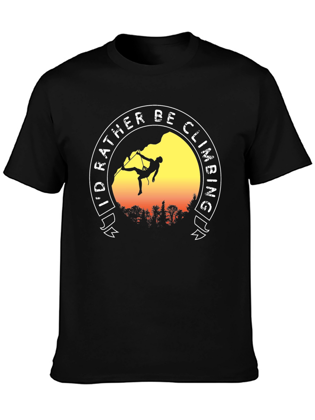 Id Rather Be Climbing Black T-Shirt