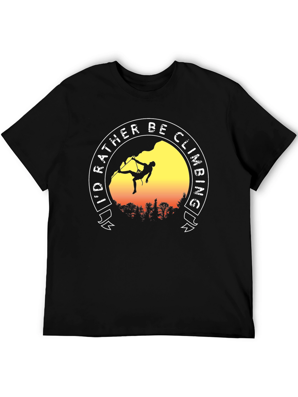 Id Rather Be Climbing Black T-Shirt