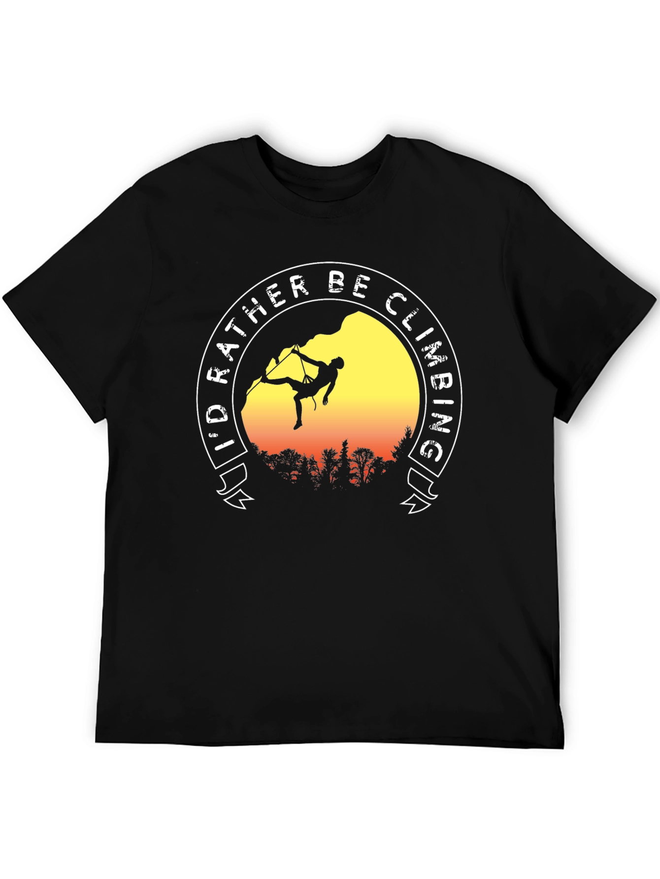 Id Rather Be Climbing Black T-Shirt
