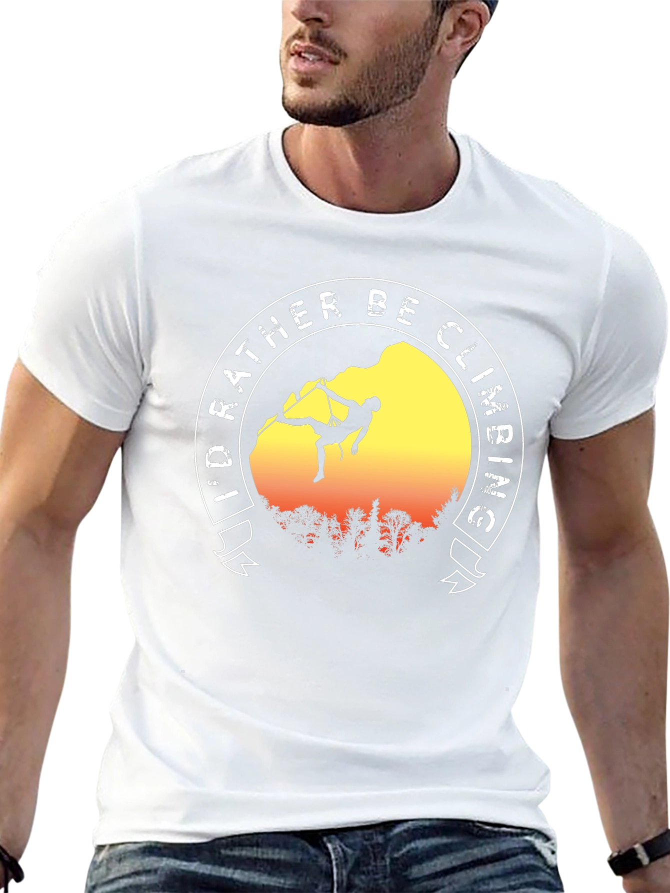 Id Rather Be Climbing Black T-Shirt