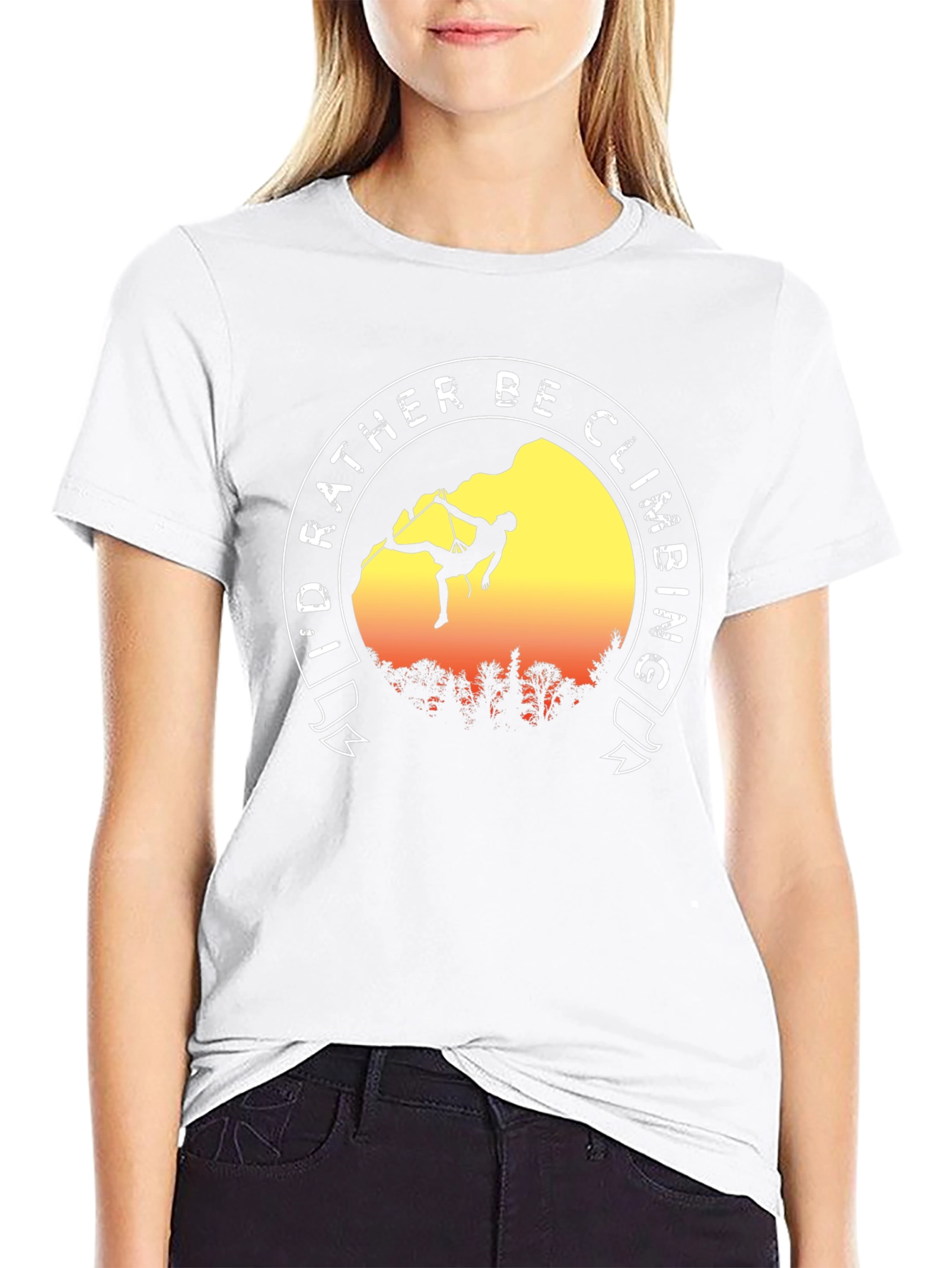 Id Rather Be Climbing Black T-Shirt