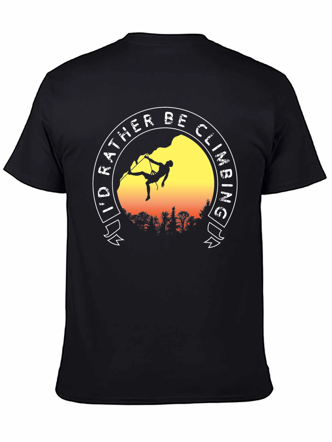 Id Rather Be Climbing Black T-Shirt
