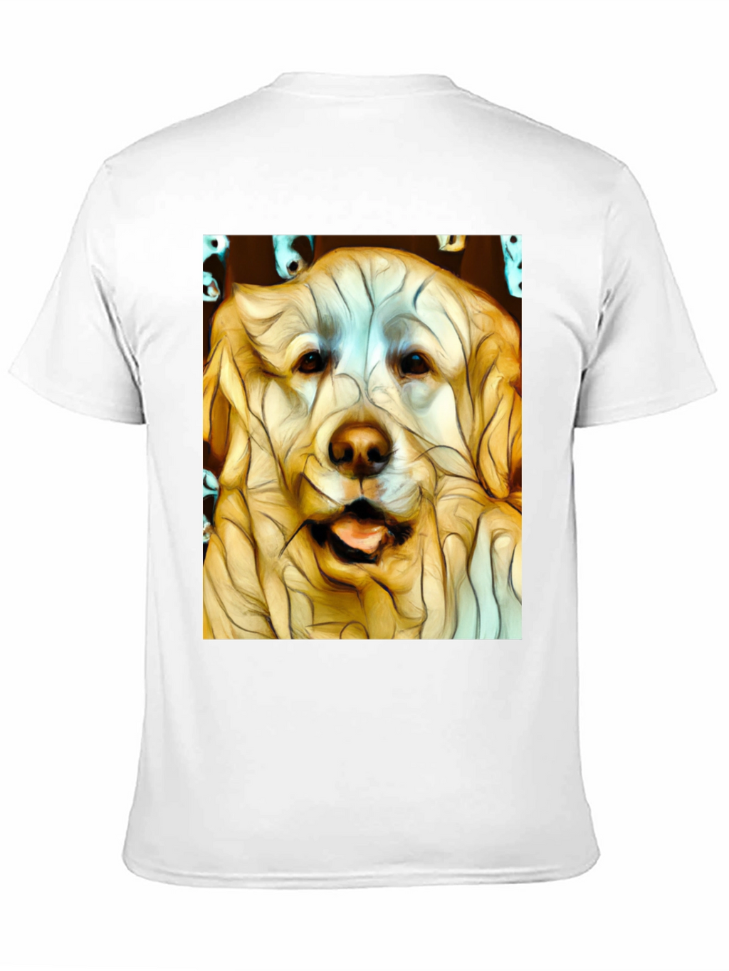 Dog Art Print Black T-Shirt