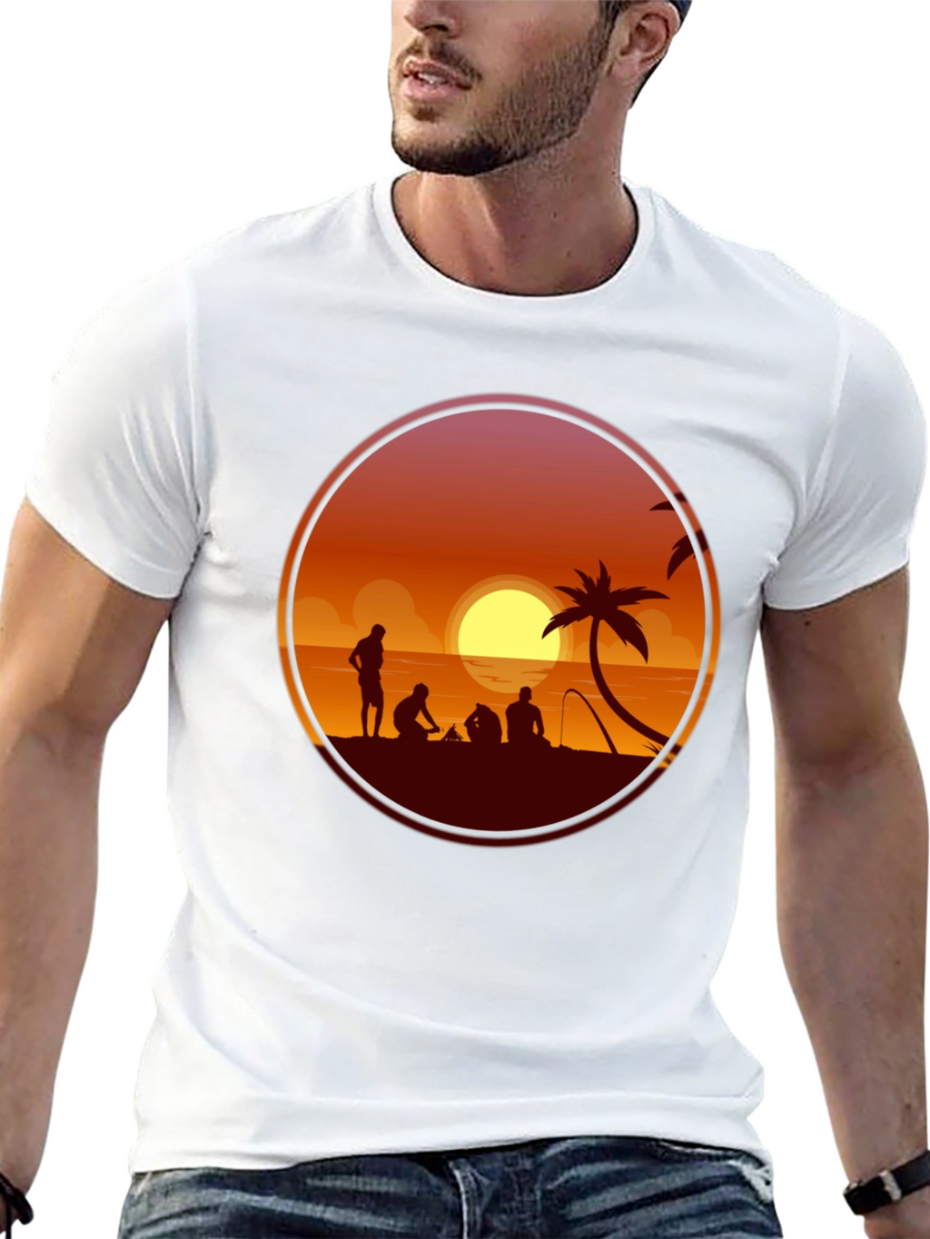 Sunset Beach Silhouette T-Shirt