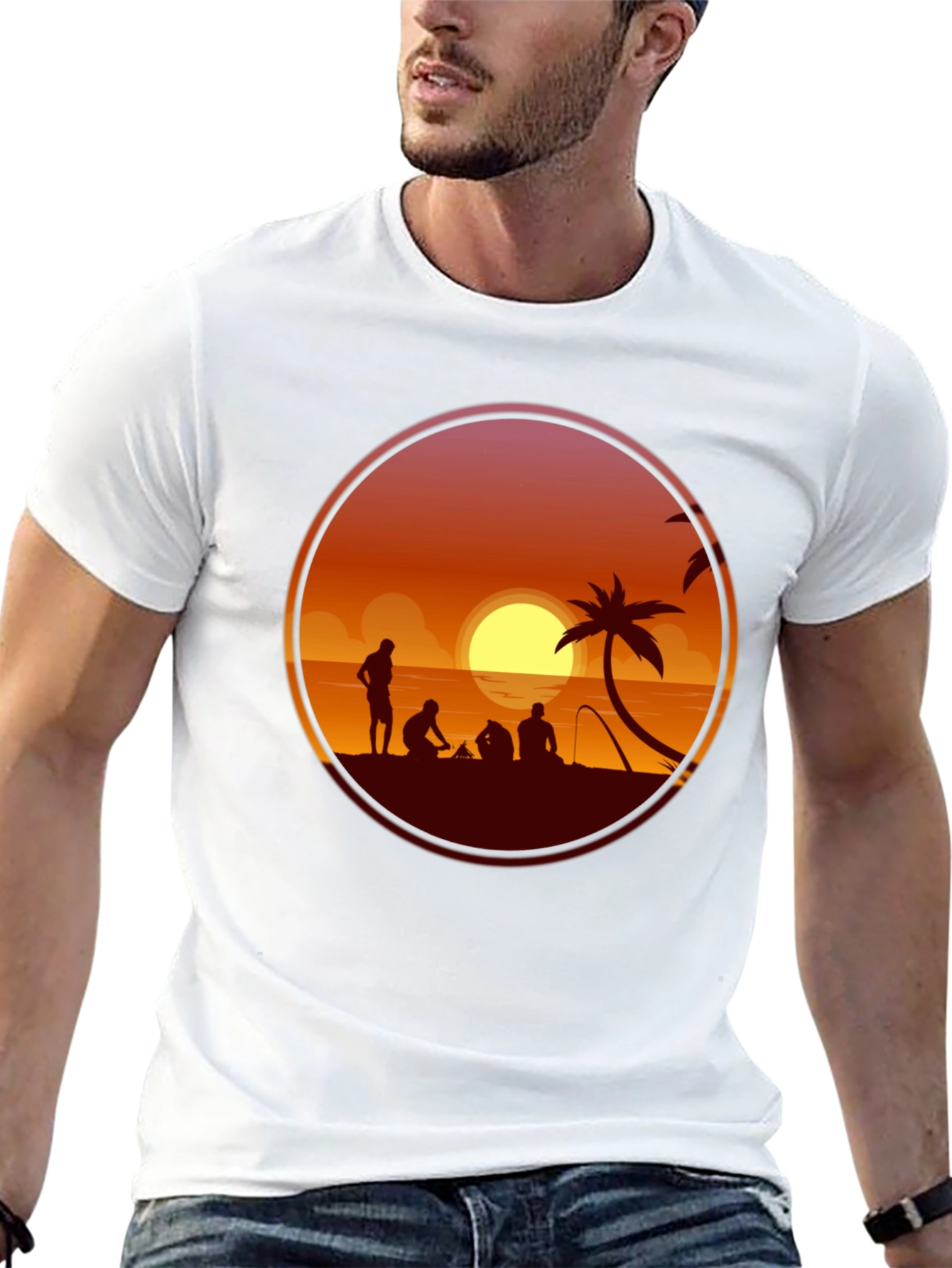 Sunset Beach Silhouette T-Shirt