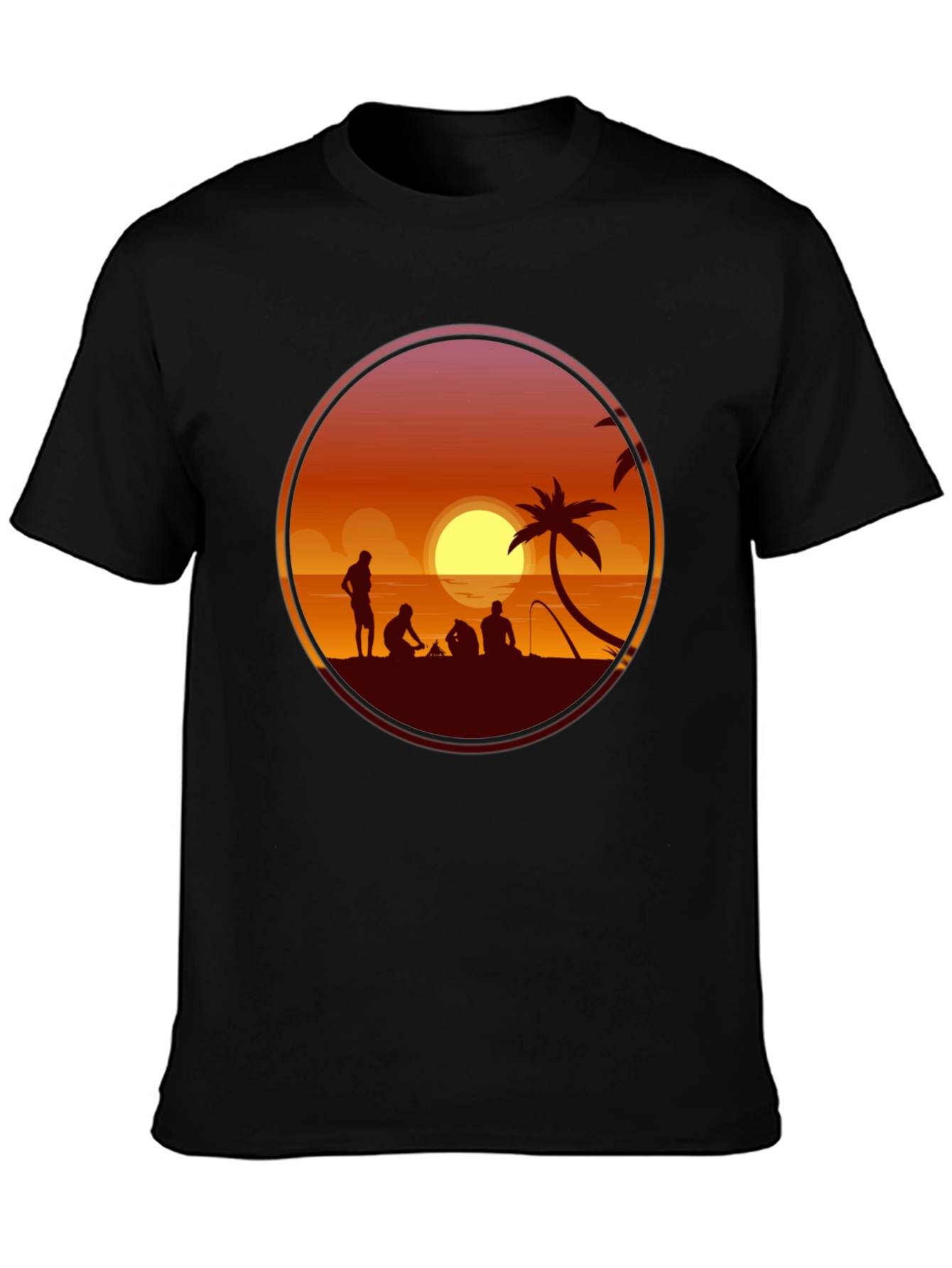 Sunset Beach Silhouette T-Shirt
