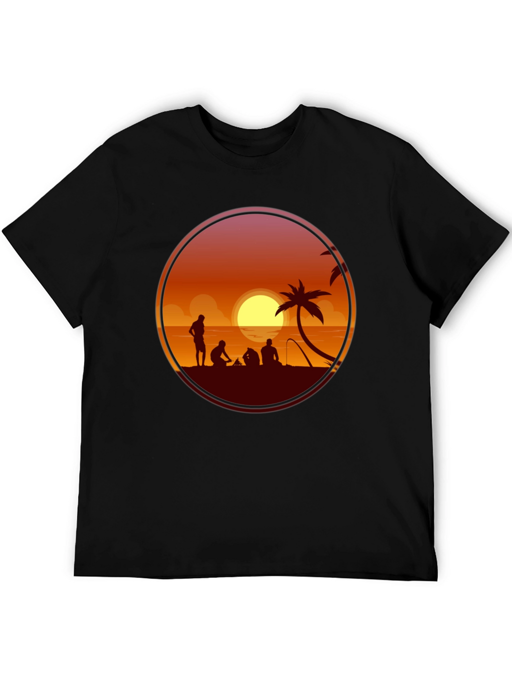Sunset Beach Silhouette T-Shirt