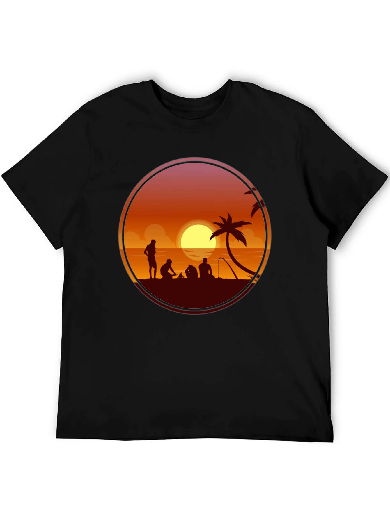 Sunset Beach Silhouette T-Shirt