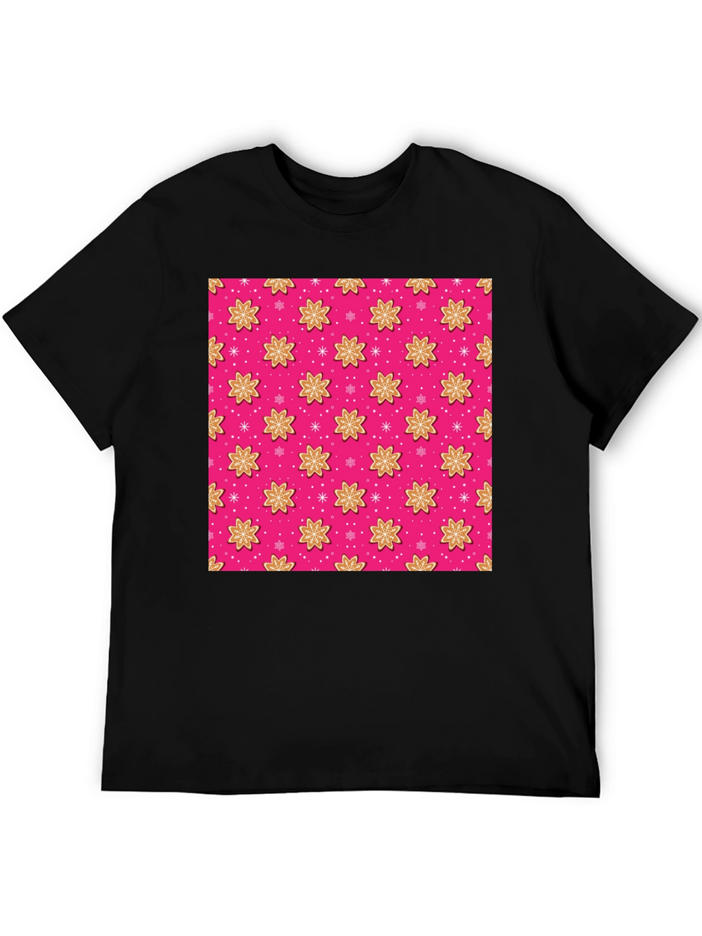 Pink Gingerbread Pattern T-Shirt