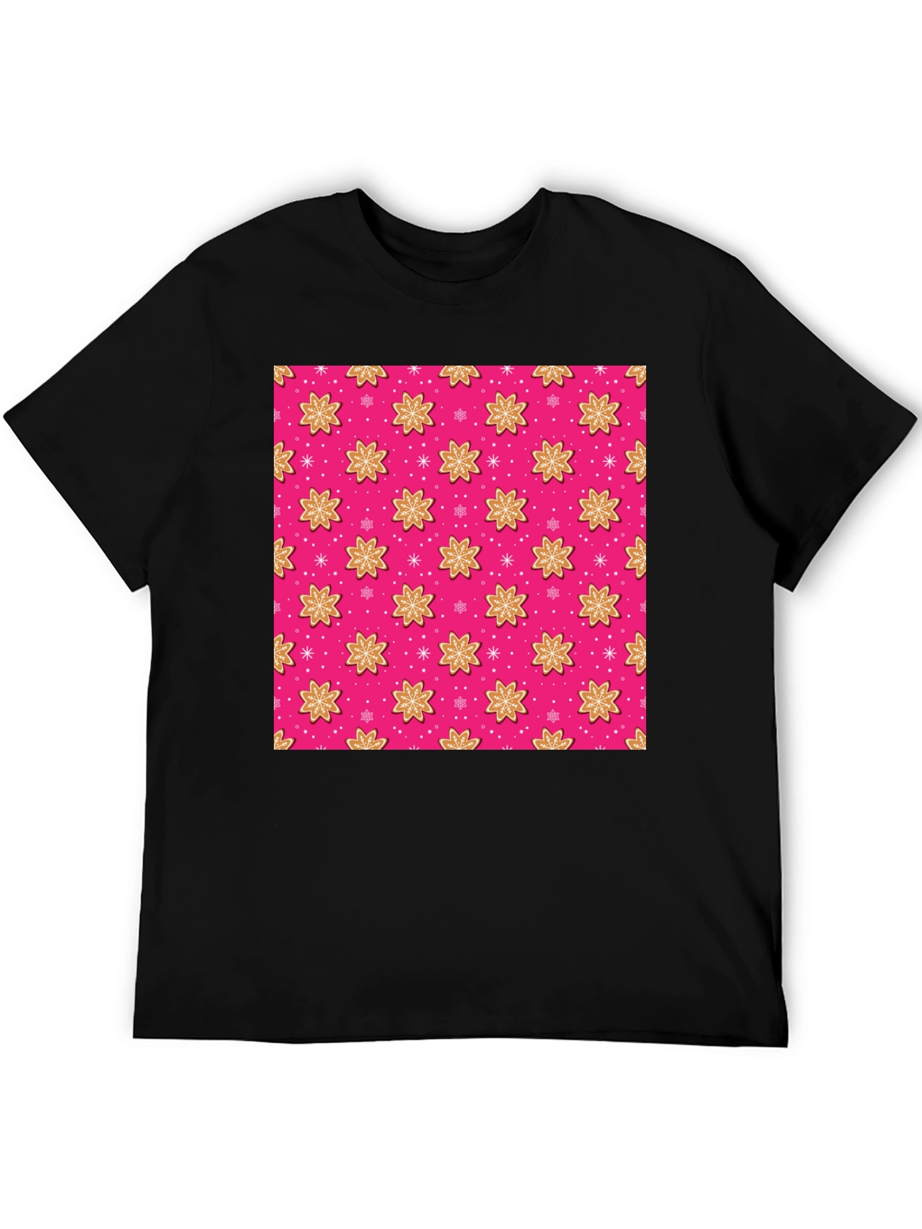 Pink Gingerbread Pattern T-Shirt