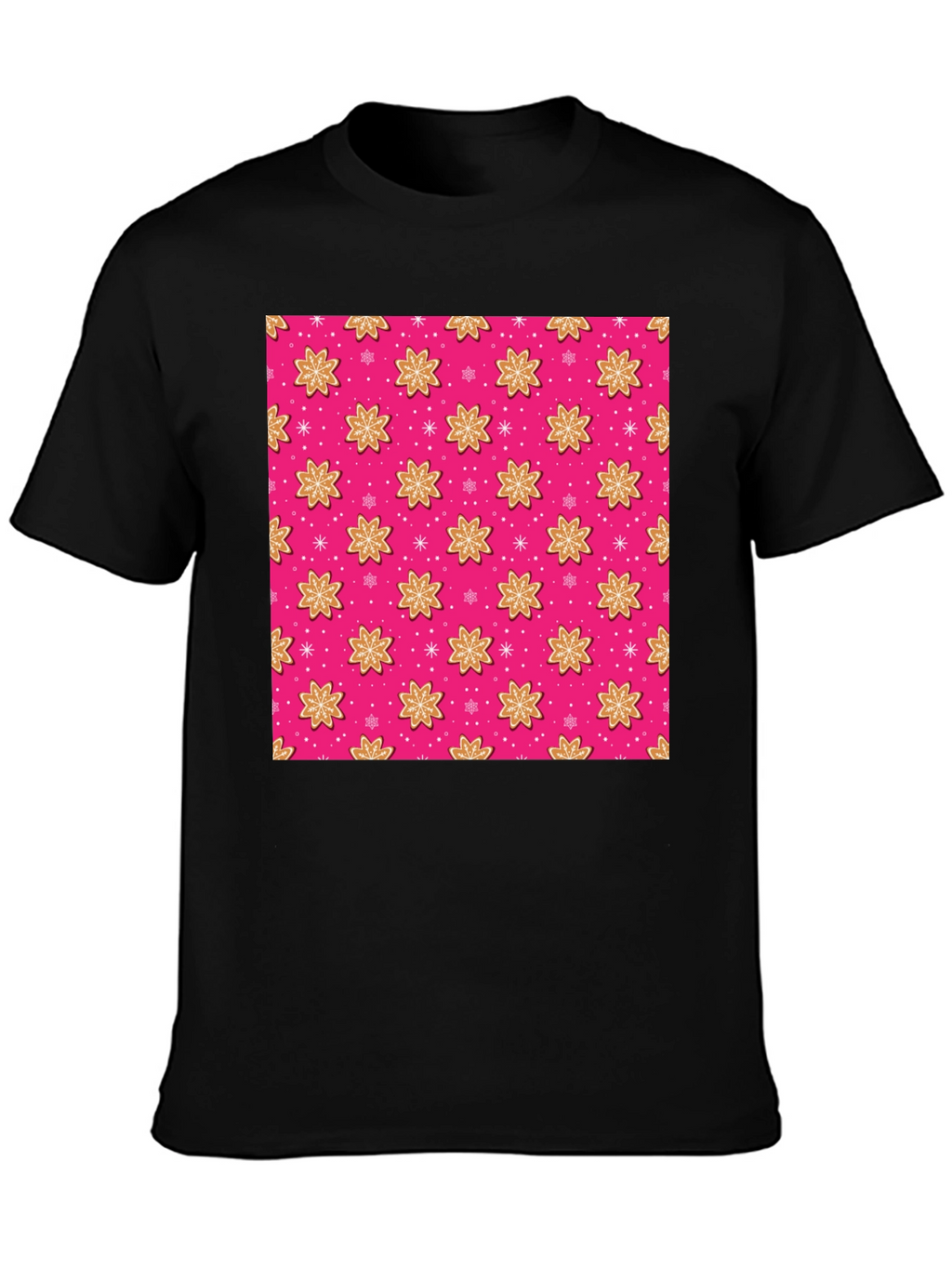 Pink Gingerbread Pattern T-Shirt