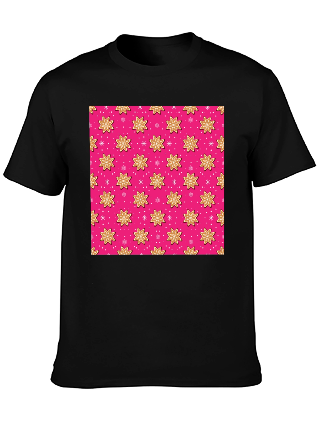 Pink Gingerbread Pattern T-Shirt
