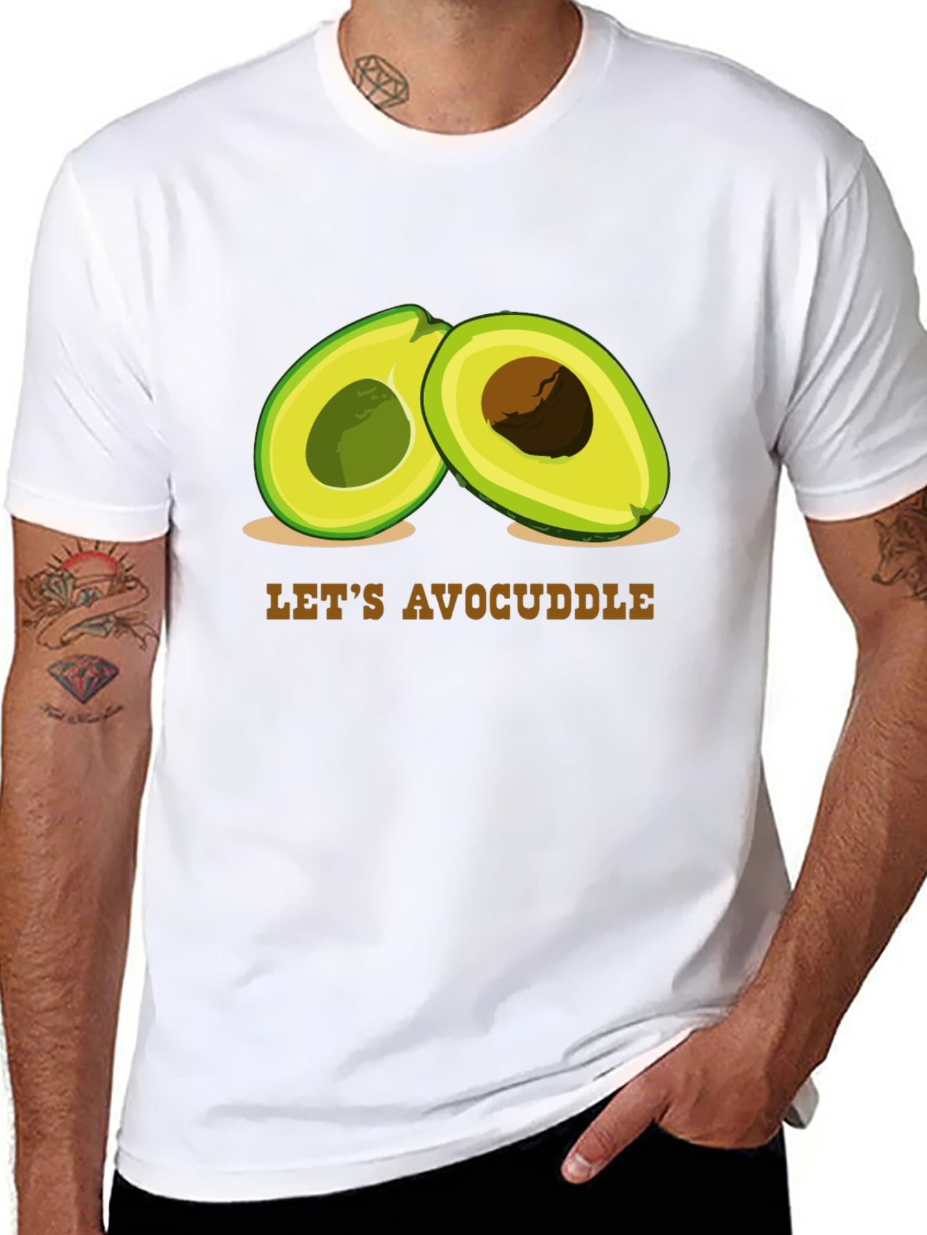 Avocuddle Graphic Tee - Cute Avocado T-Shirt