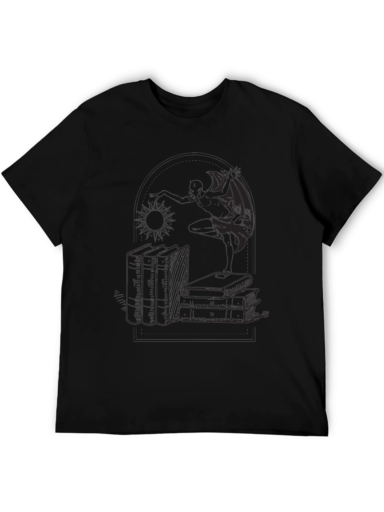 Literary Dragon Graphic Tee - Black