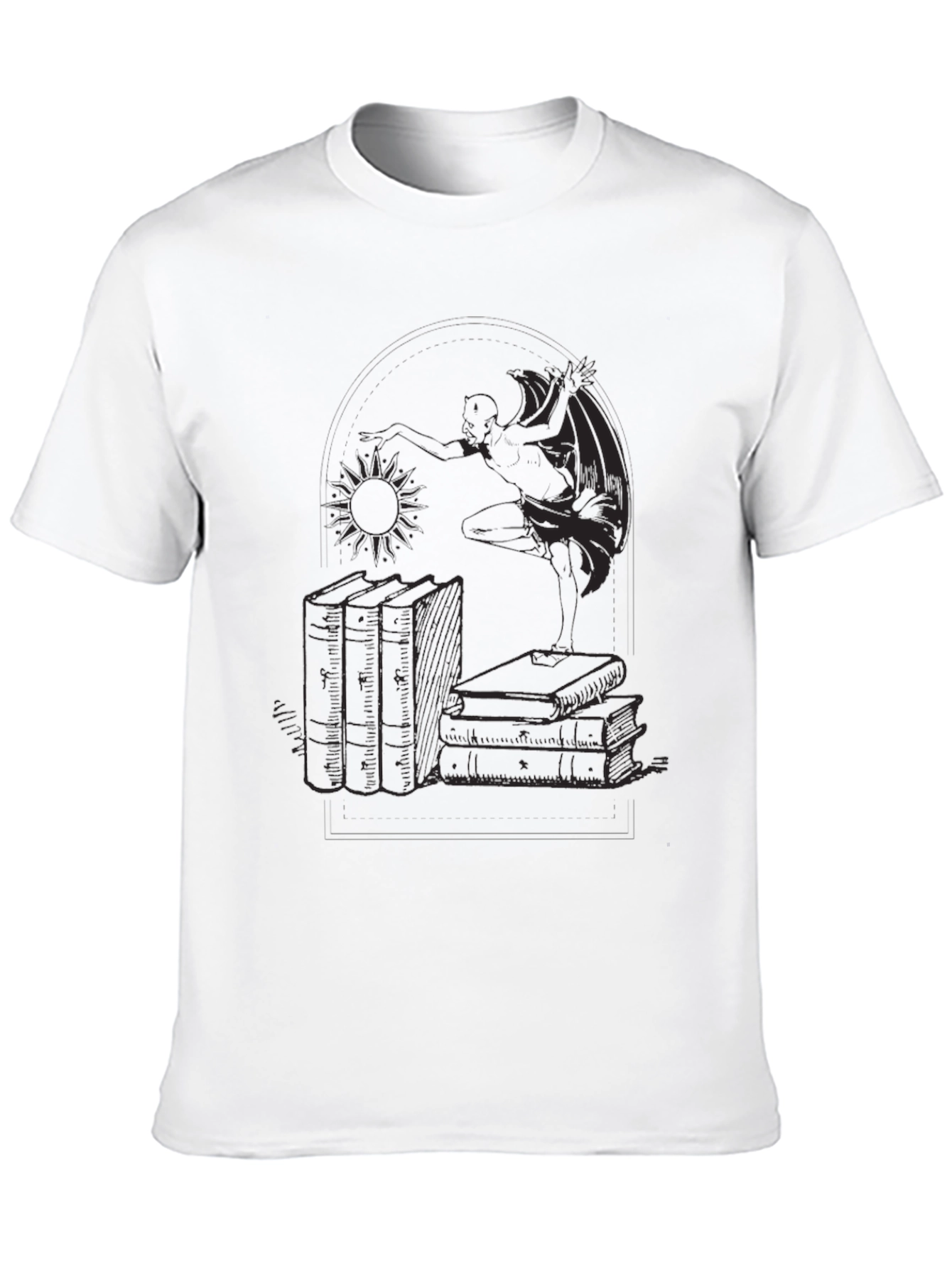 Literary Dragon Graphic Tee - Black