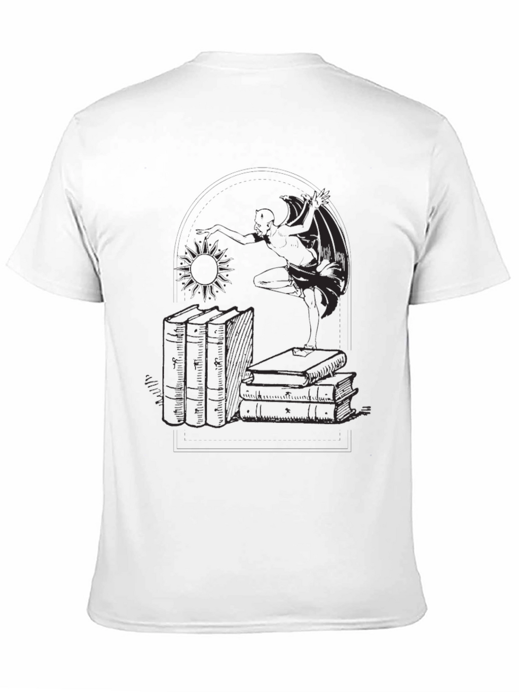 Literary Dragon Graphic Tee - Black
