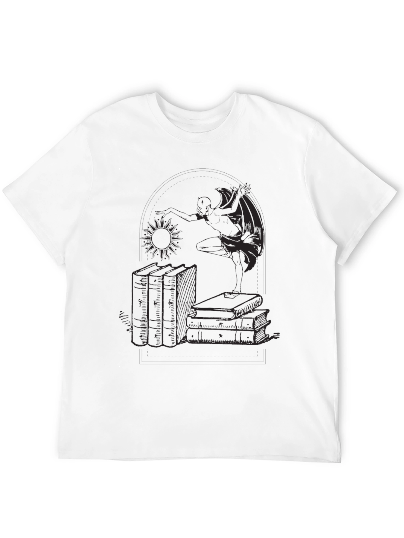 Literary Dragon Graphic Tee - Black