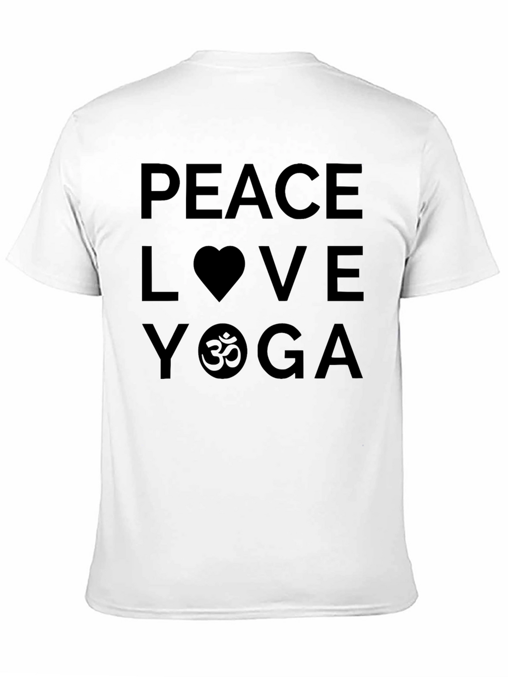 Peace Love Yoga Graphic Black T-Shirt
