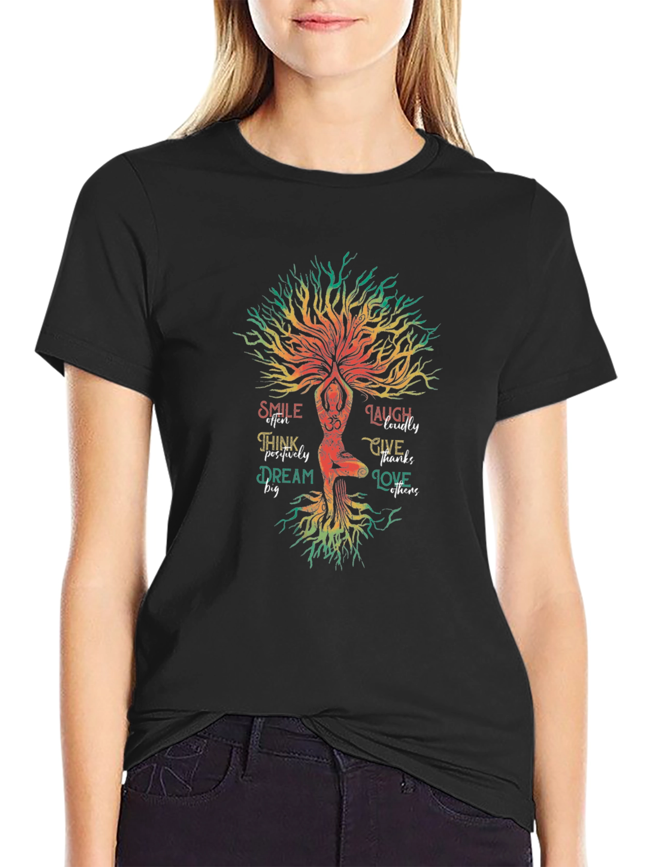 Yoga Tree of Life Graphic T-Shirt